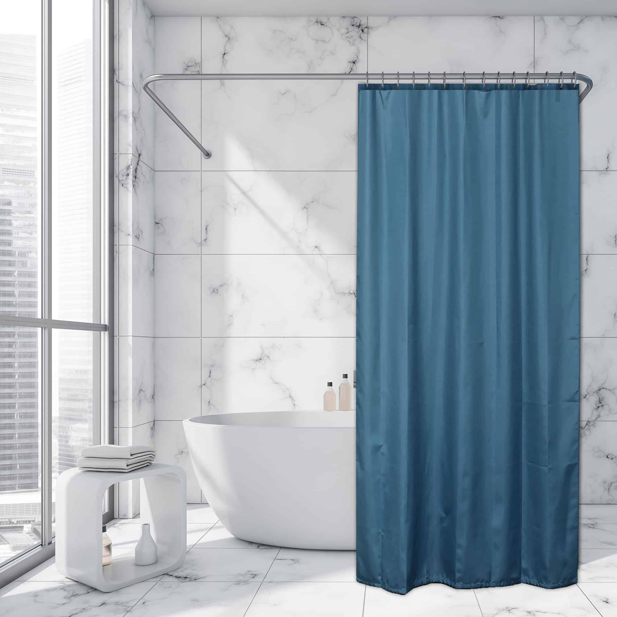evideco-rideau-douche-bleu-tahitien-polyester-200x180-12-anneaux image 1