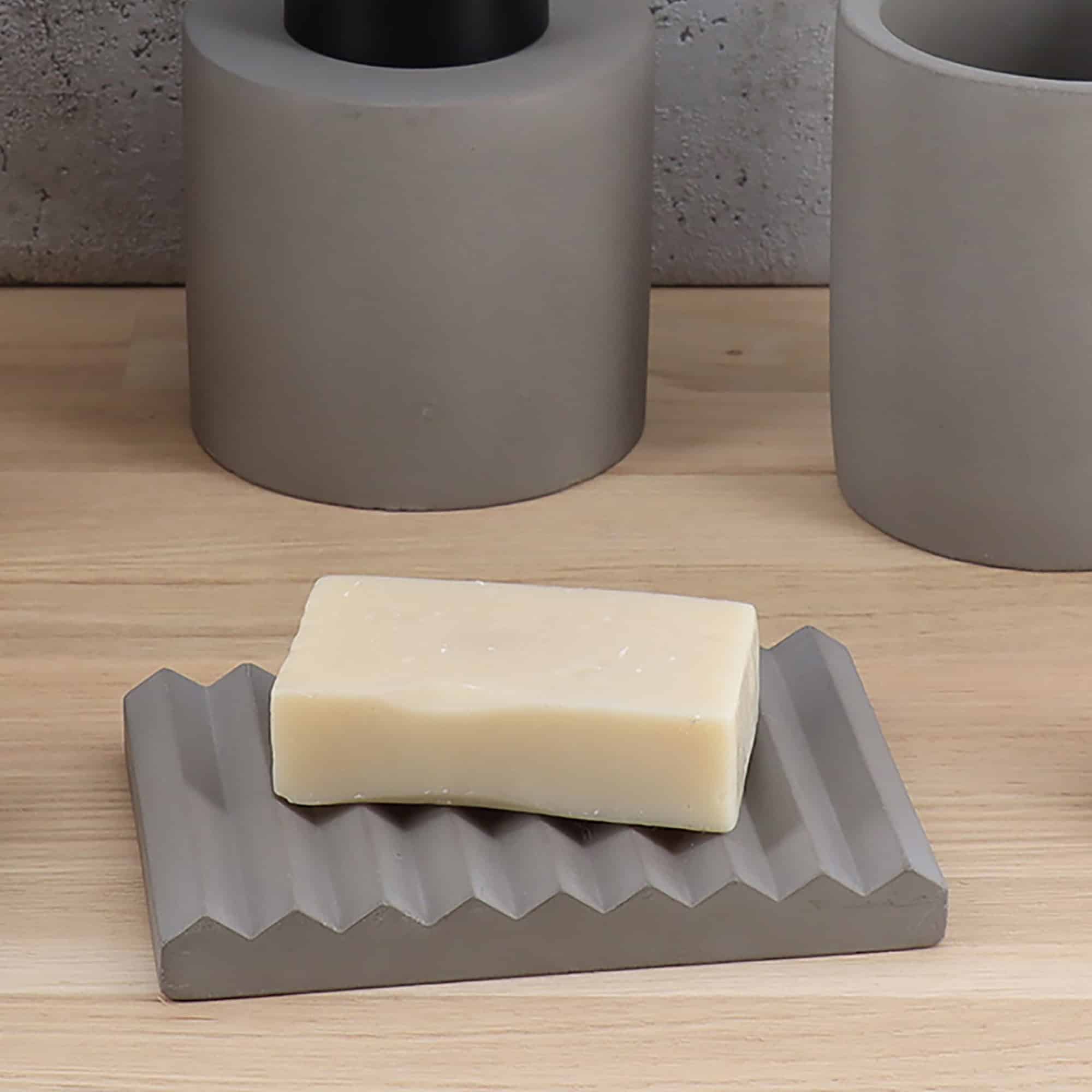 evideco-bathroom-accessories-porte-savon-ciment-gris-stri image 2