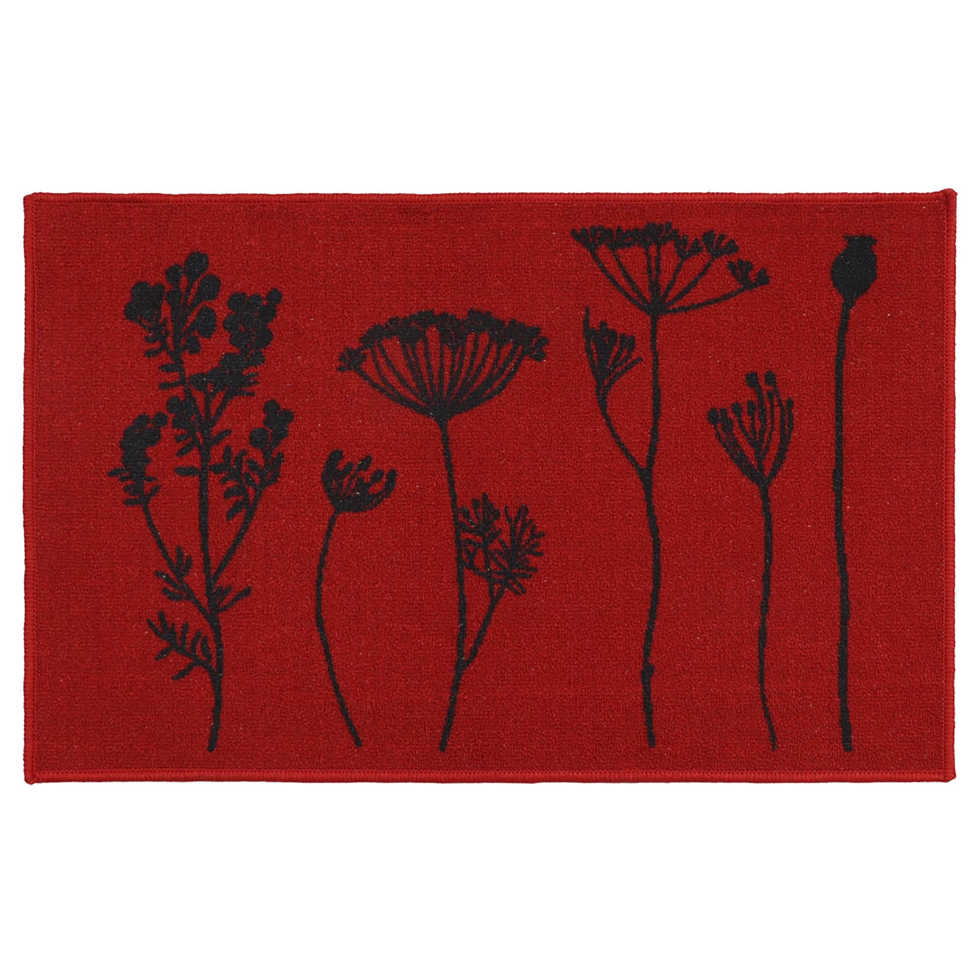evideco-wool-effect-wildflowers-tapis-cuisine-rouge-noir-81x50-cm image 8