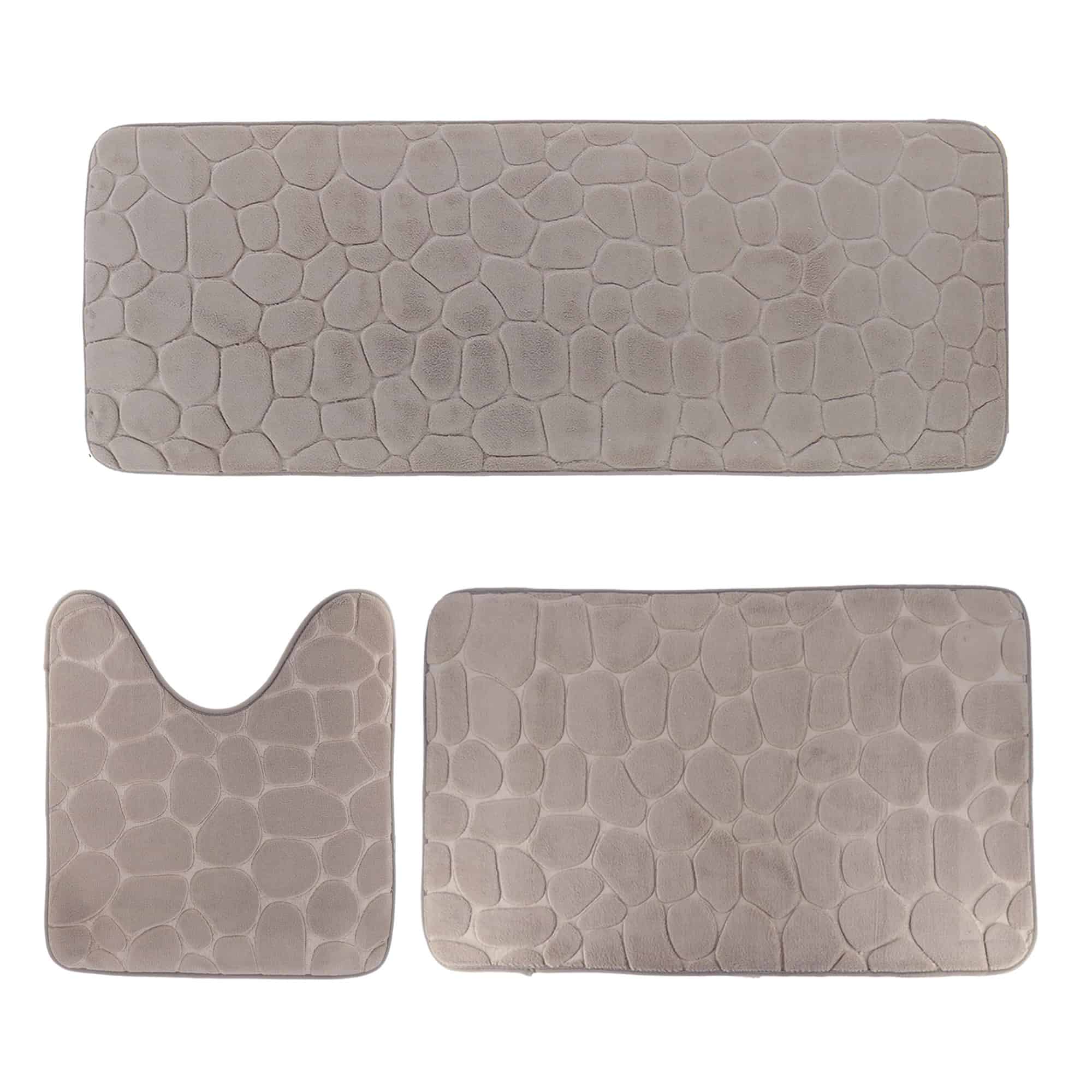 evideco-bathroom-mats-tapis-salle-de-bain-taupe-m-moire-lot-3 image 8