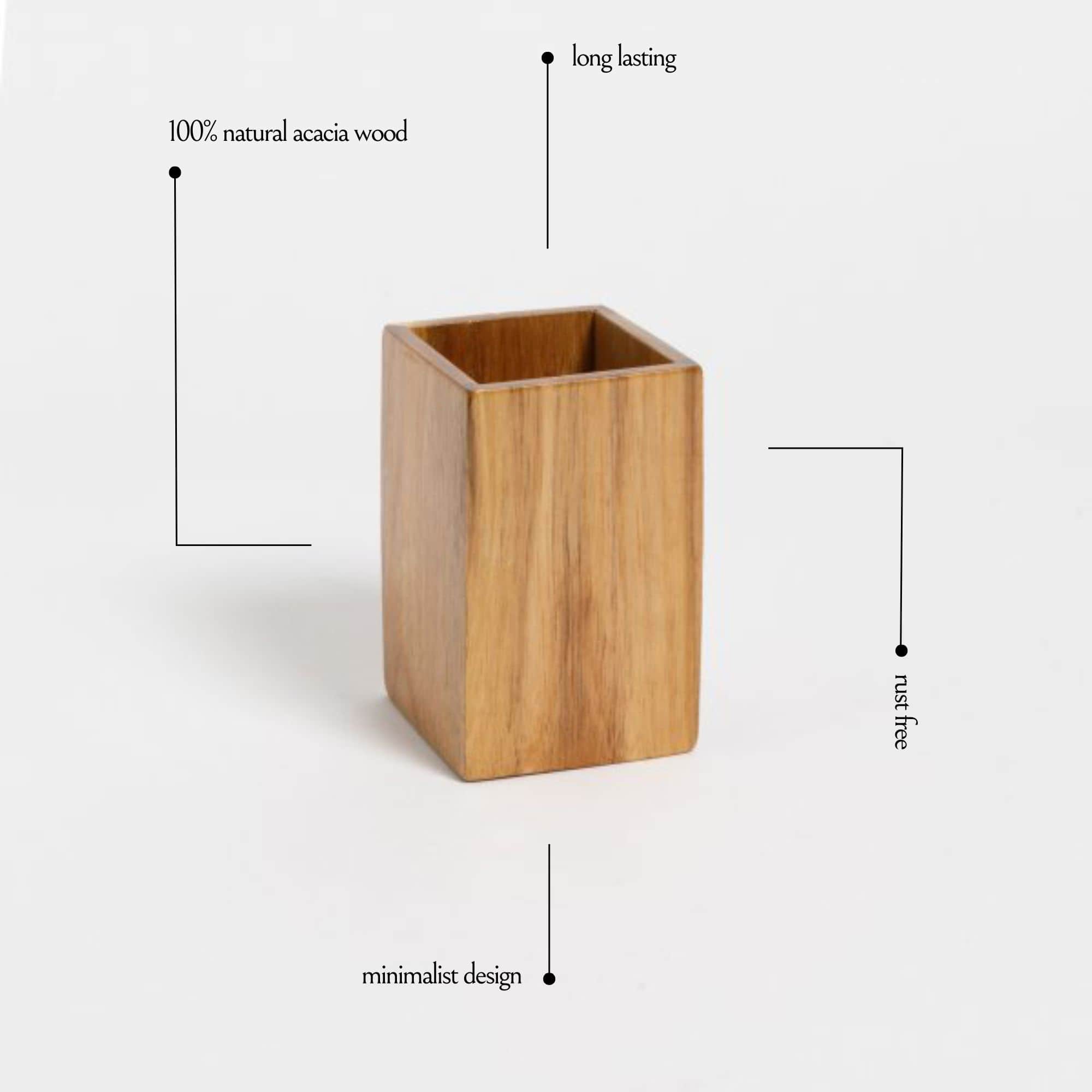 evideco-acacia-gobelet-salle-de-bain-bois-acacia image 3