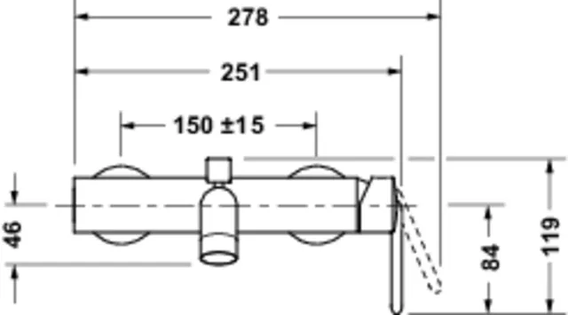 duravit-balcoon-mitigeur-baignoire-mural-inox-bross-2-sorties image 1