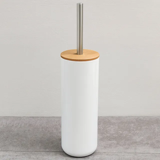 evideco-padang-brosse-wc-blanche-bambou-avec-support image 1