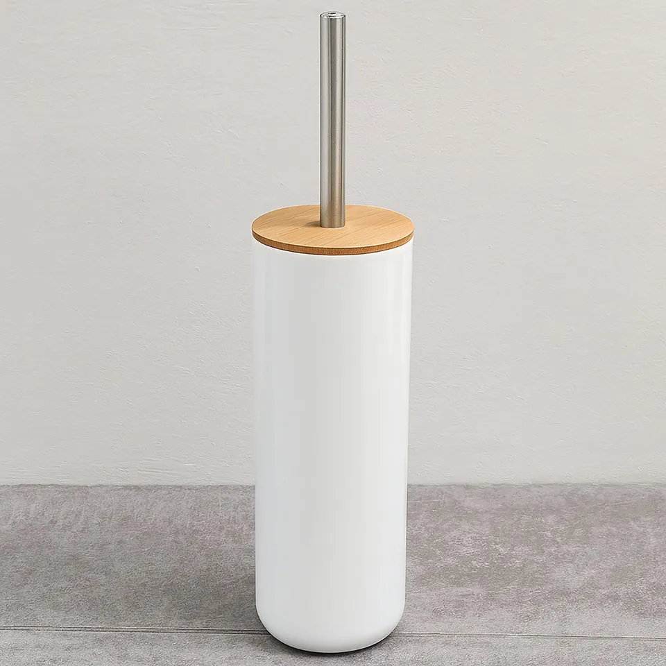 evideco-padang-brosse-wc-blanche-bambou-avec-support image 1