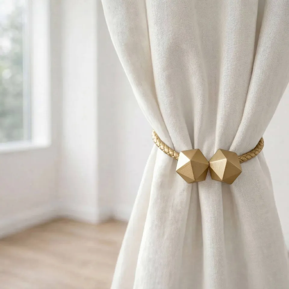 evideco-embrasse-rideau-flexible-dor-e-faux-cuir image 1