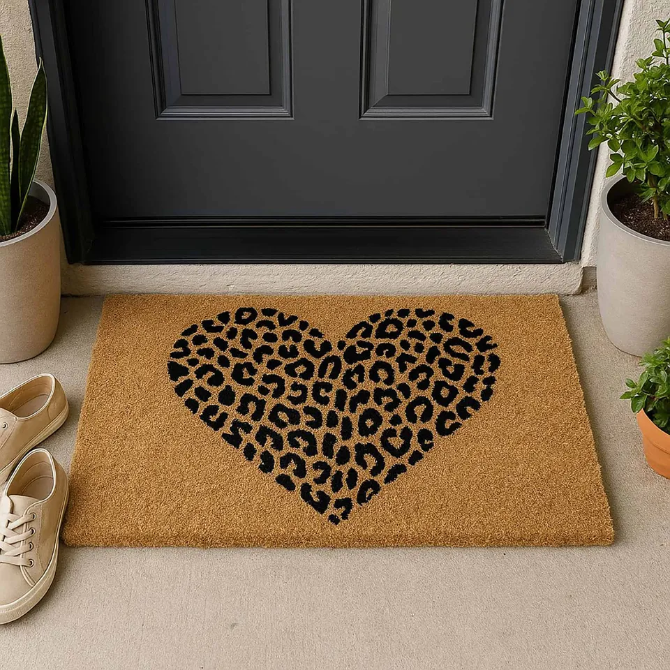 evideco-leopard-heart-paillasson-coco-c-ur-l-opard-76x46-cm image 1