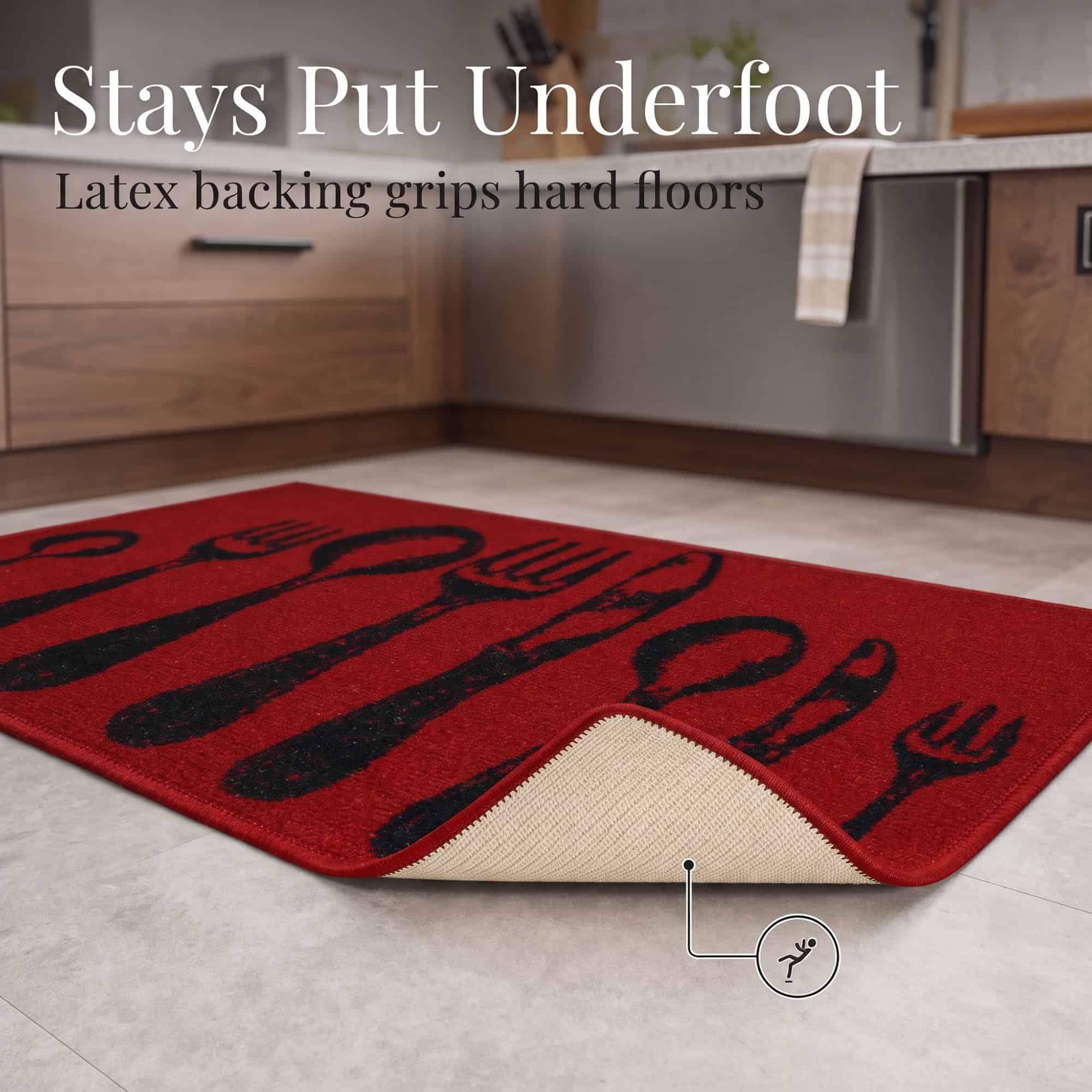 evideco-home-accessories-tapis-cuisine-rouge-couverts-81x51-cm image 4
