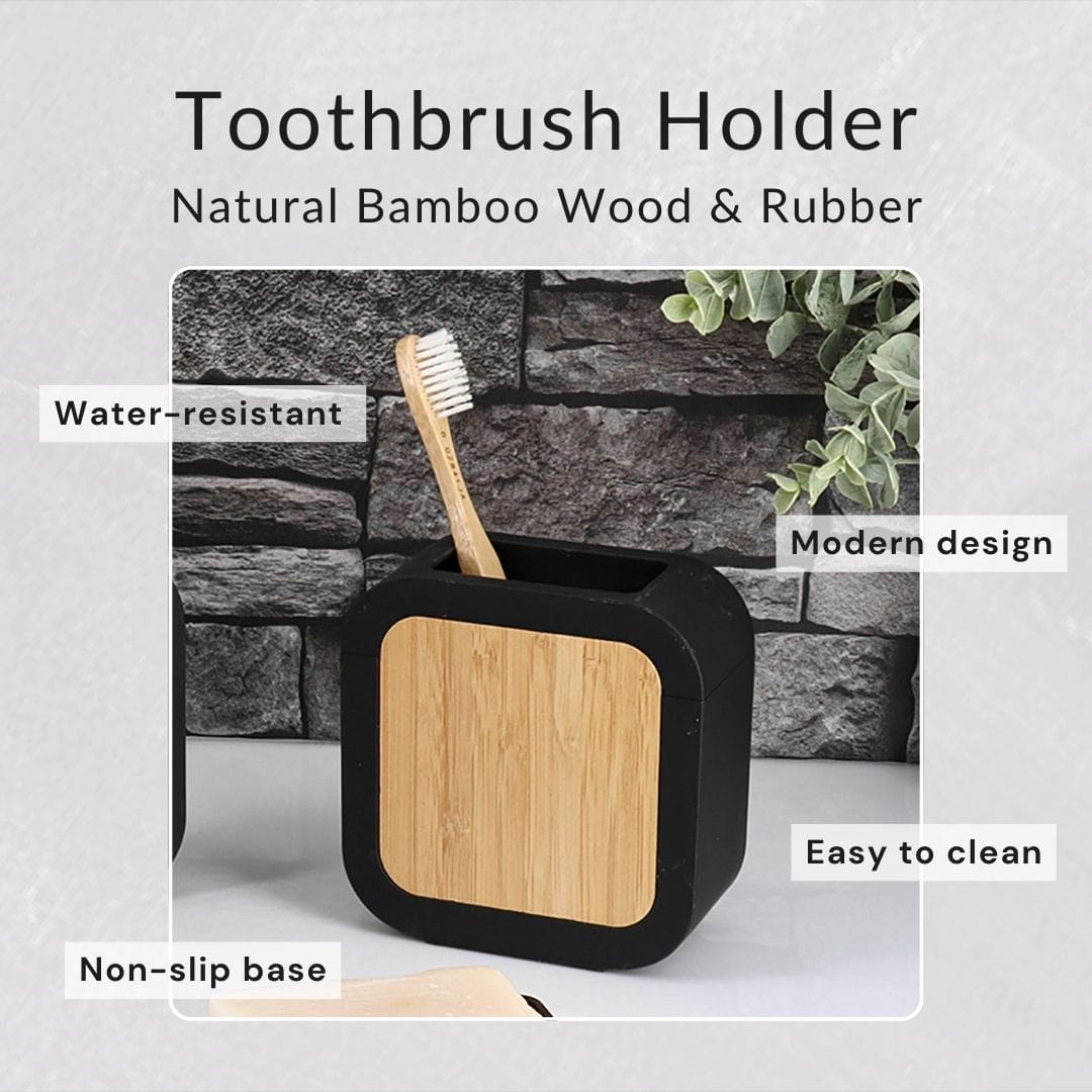 evideco-urban-porte-brosses-dents-noir-bambou-caoutchouc image 4