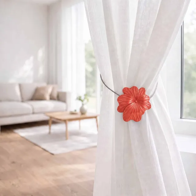 evideco-home-accessories-embrasse-rideau-fleur-terracotta-r-sine image 1