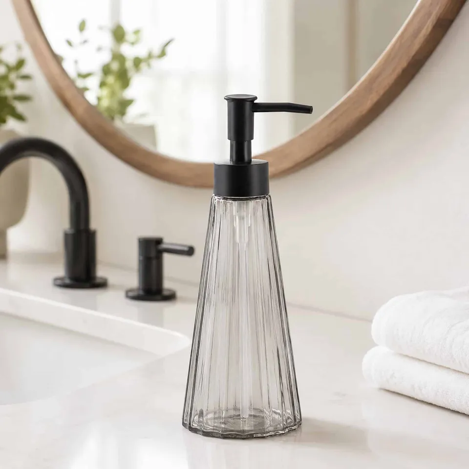 evideco-calix-distributeur-savon-verre-fum-300-ml image 1
