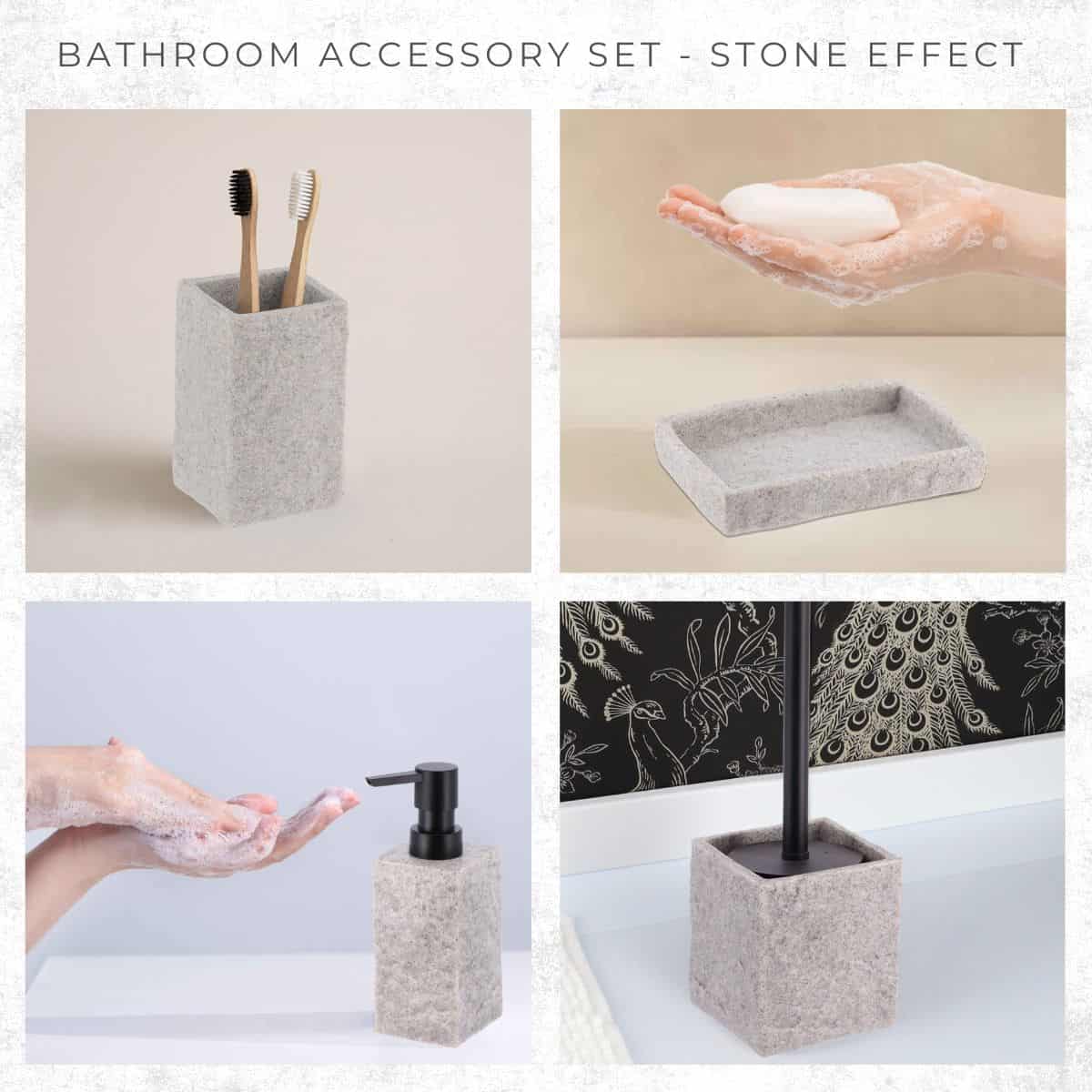 evideco-stone-set-salle-de-bain-gris-effet-pierre-4-pi-ces image 5