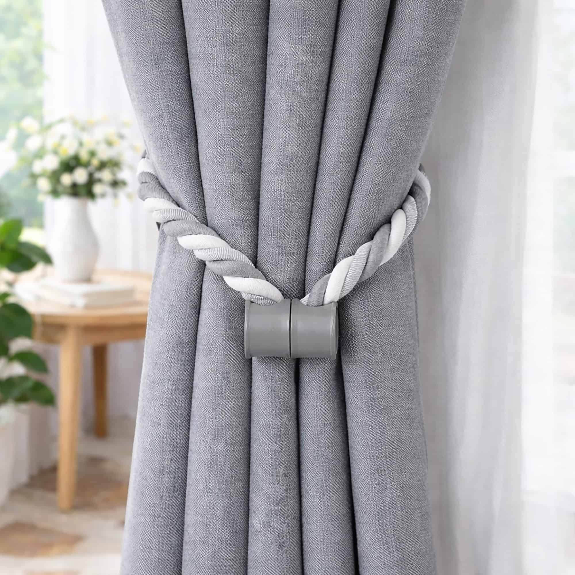 evideco-home-accessories-embrasse-rideau-magn-tique-gris-tress image 2