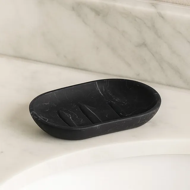 evideco-bathroom-accessories-porte-savon-marbre-noir-r-sine image 1