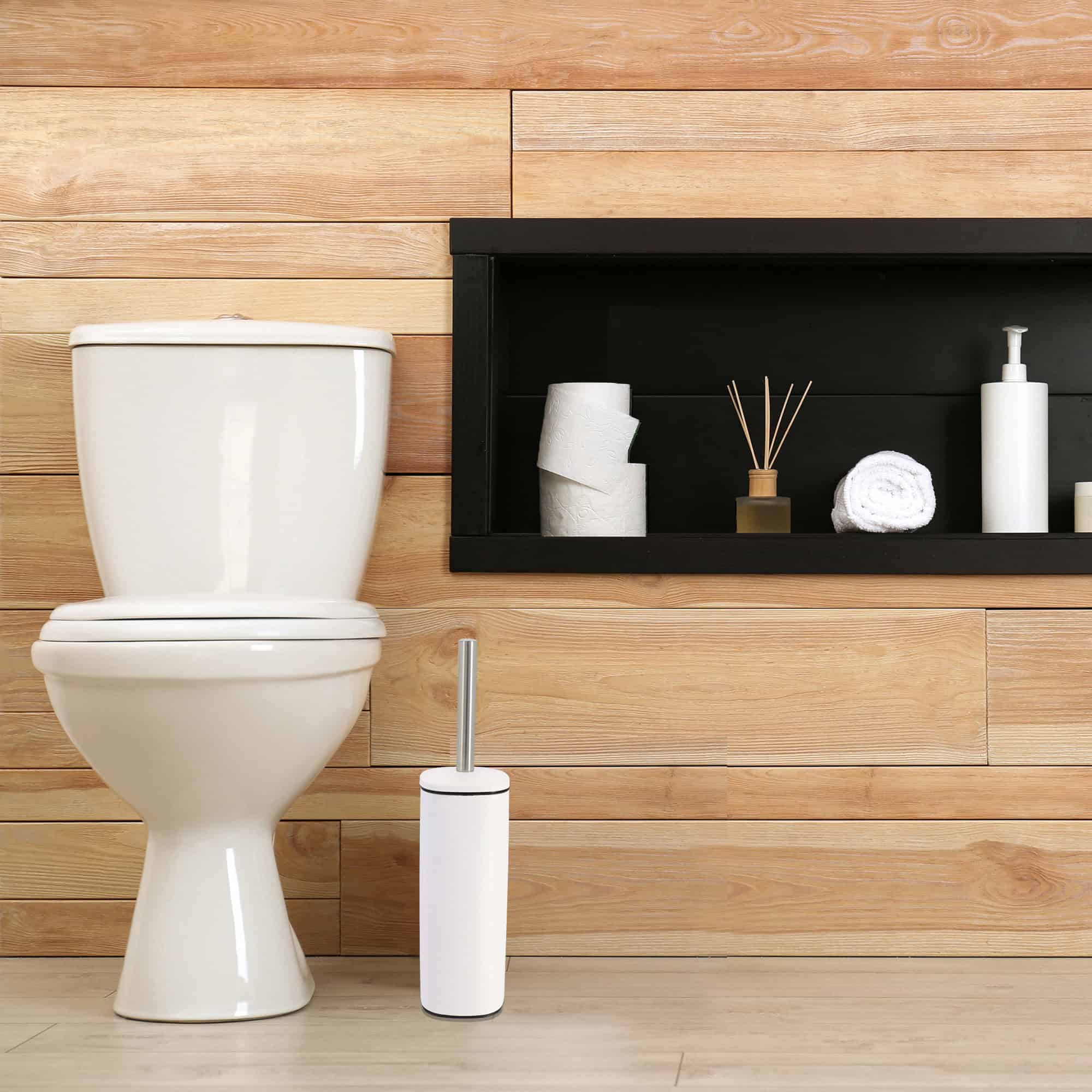 evideco-square-white-brosse-wc-m-tal-blanc-carr-anti-claboussure image 6