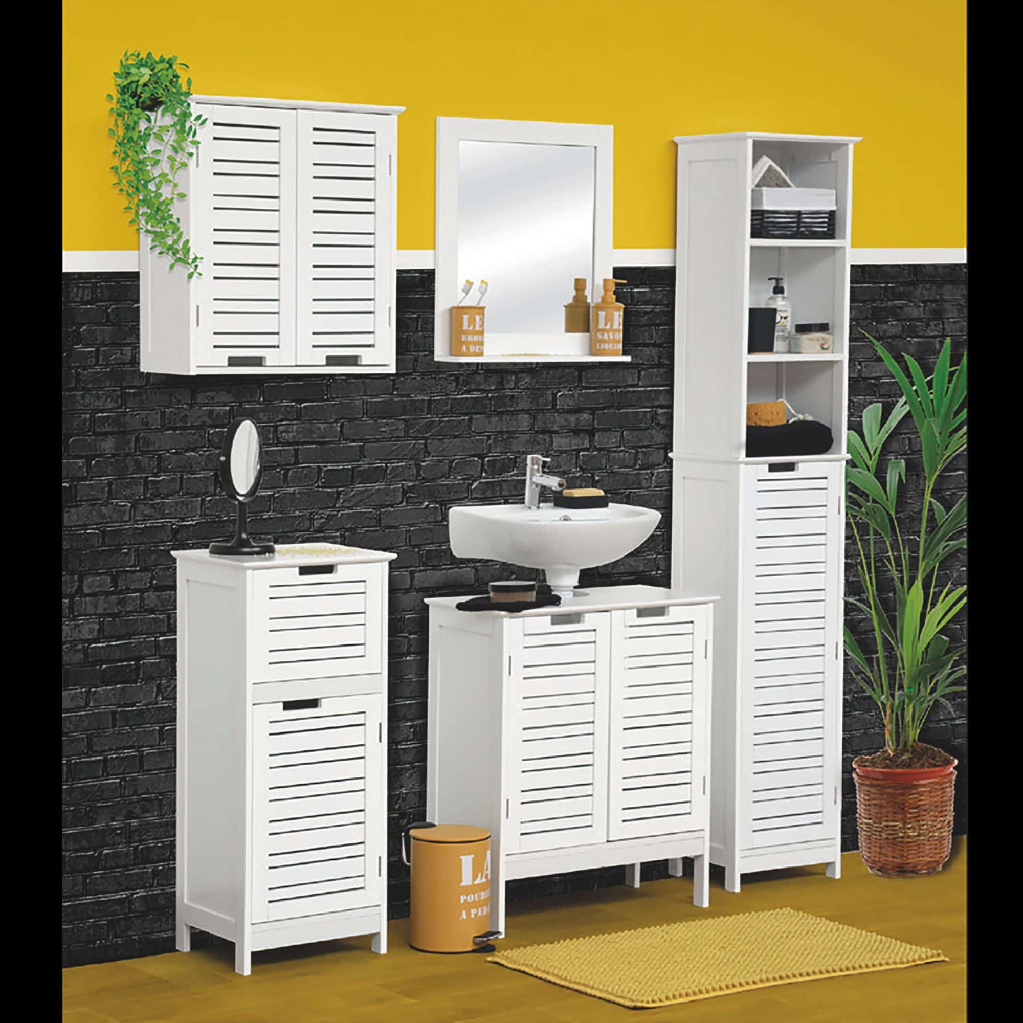 evideco-miami-armoire-murale-blanche-double-porte image 7