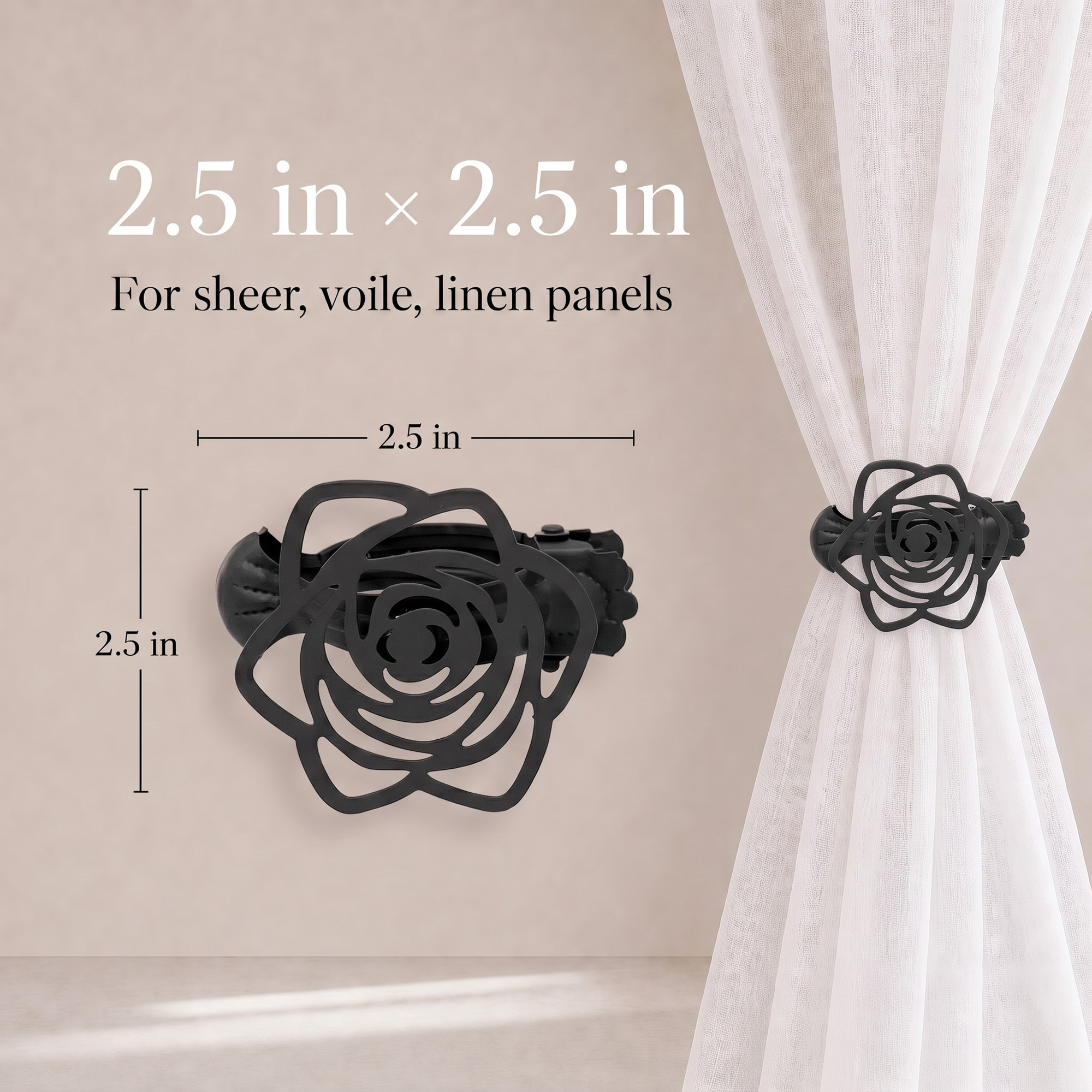 evideco-pince-embrasse-rideau-gris-anthracite-rose-lot-2 image 5