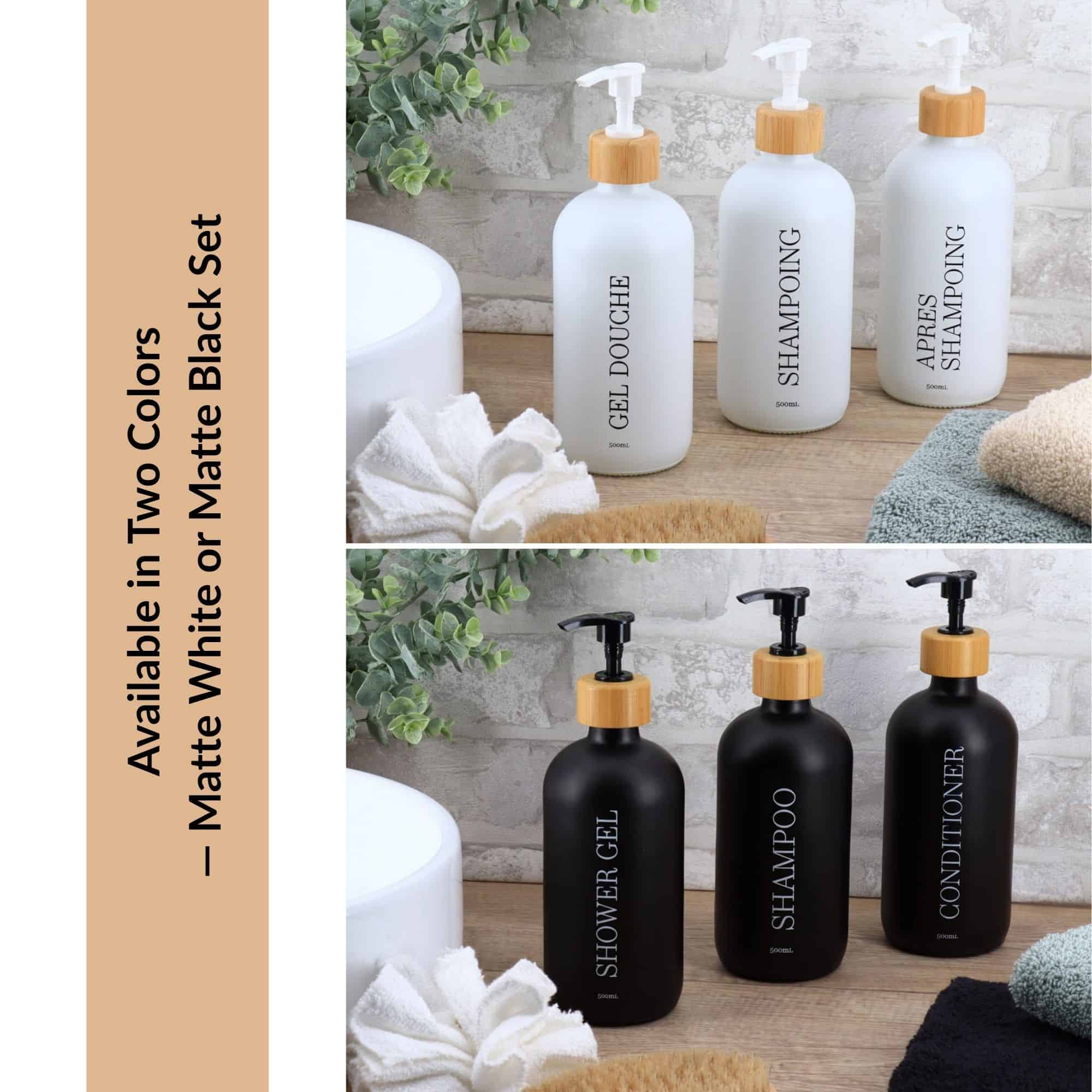 evideco-shower-accessories-lot-3-distributeurs-savon-noirs-500-ml-bambou image 7