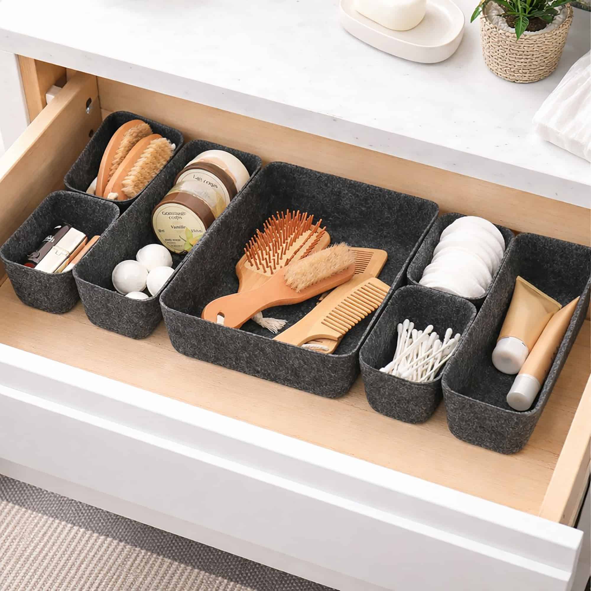 evideco-bathroom-storage-range-tiroir-feutrine-gris-fonc-7-pi-ces image 2