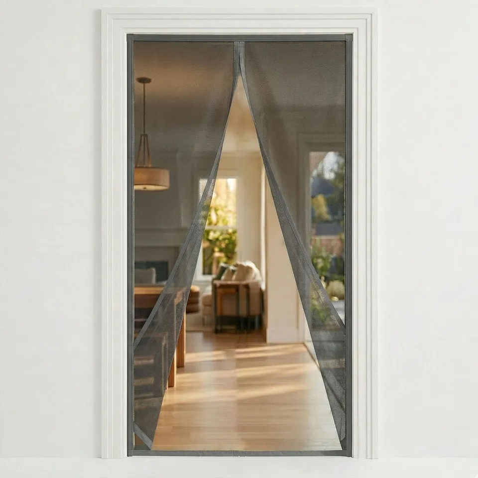 evideco-home-accessories-porte-moustiquaire-magn-tique-gris-99x221-cm image 1