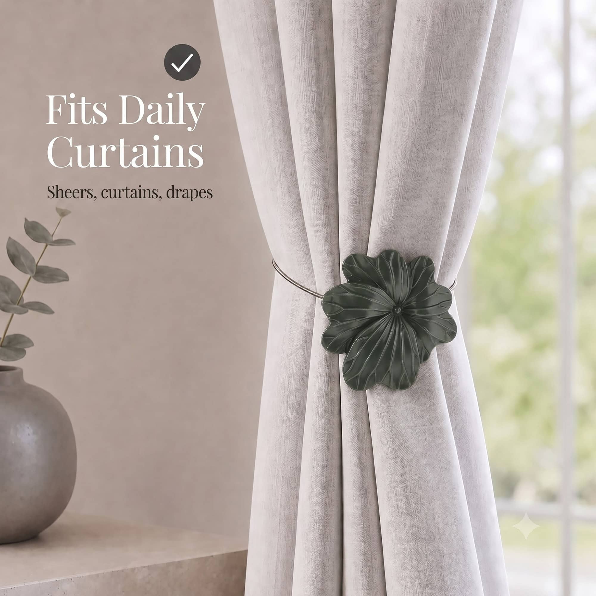 evideco-home-accessories-embrasse-rideau-fleur-kaki-r-sine-magn-tique image 7