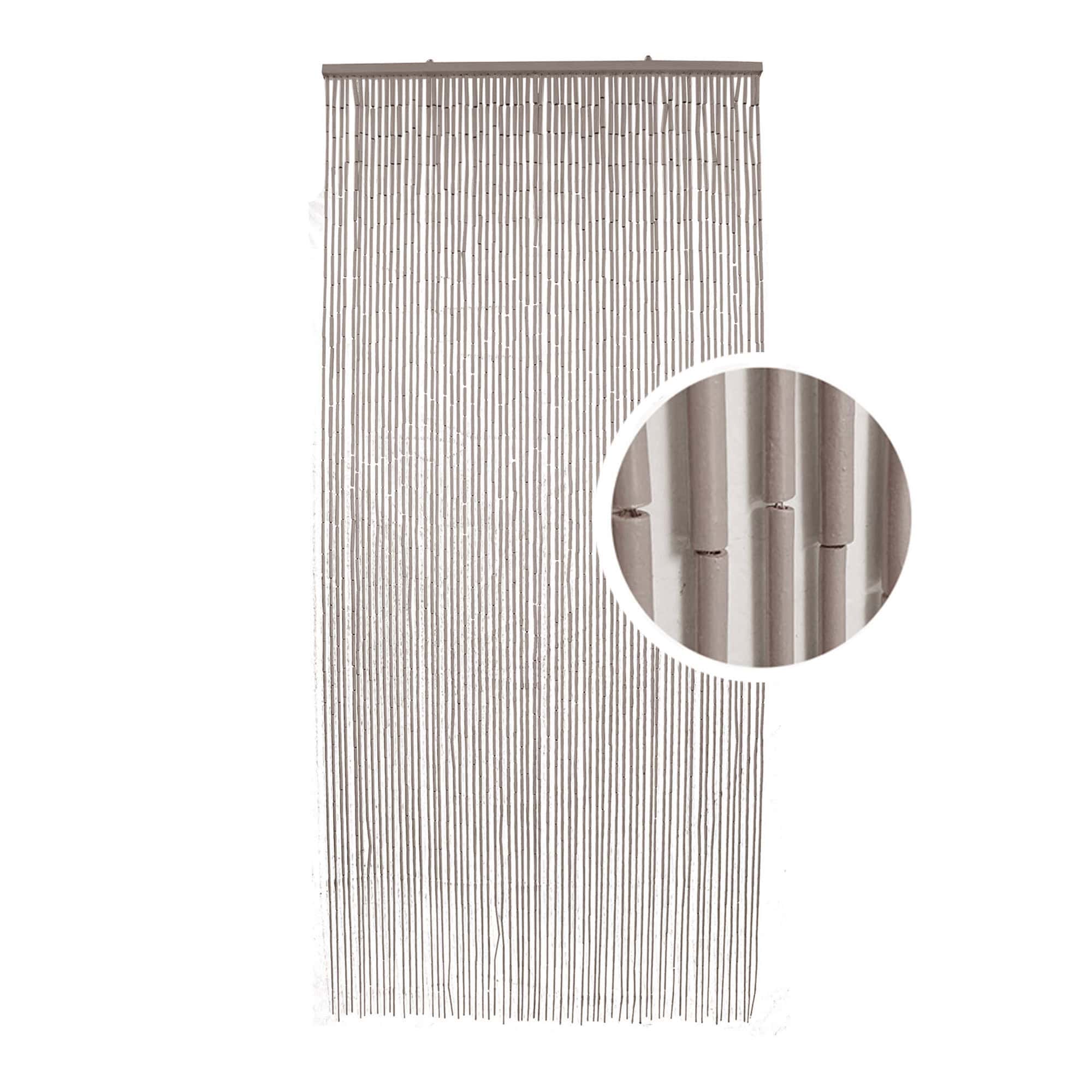 evideco-home-accessories-rideau-porte-bambou-65-fils-taupe image 6