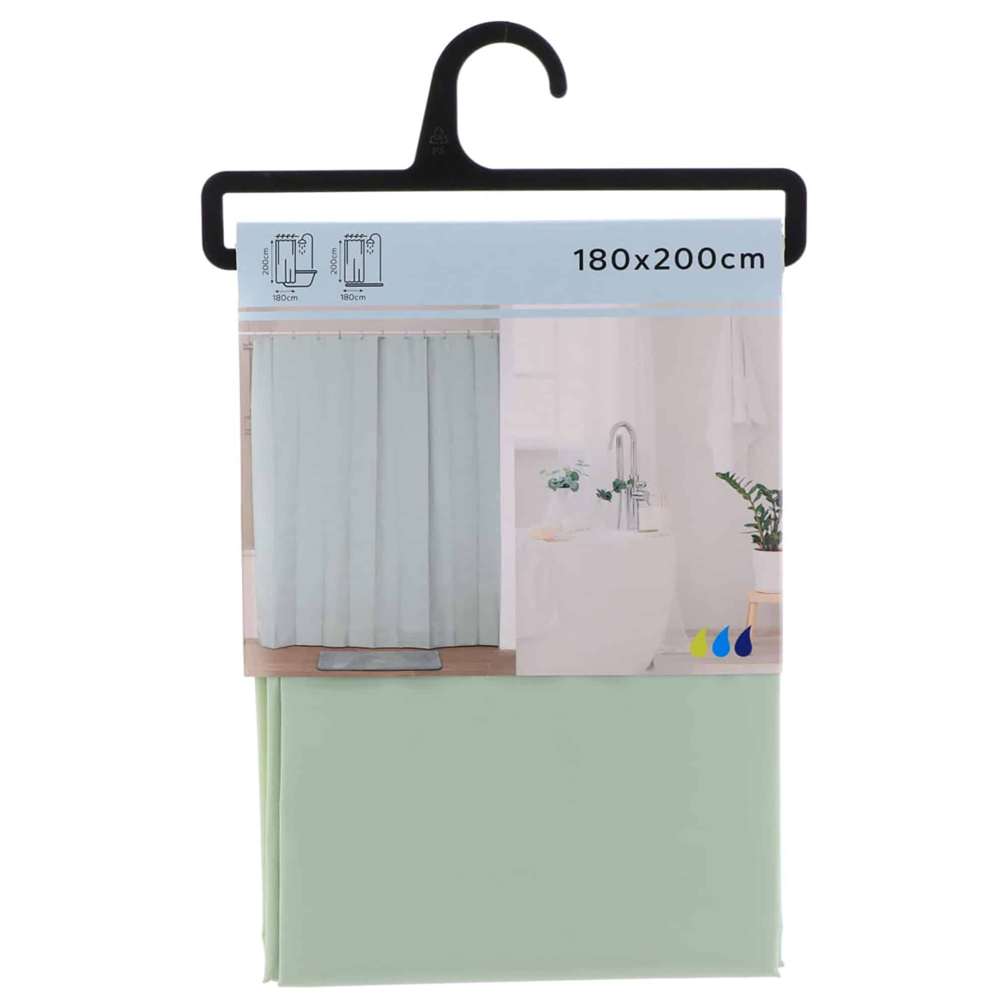 evideco-doublure-rideau-douche-vert-amande-71x79-extra-long image 8