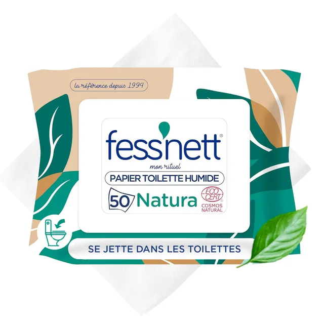 fess-nett-natura-papier-toilette-humide-50-feuilles-sans-parfum image 1