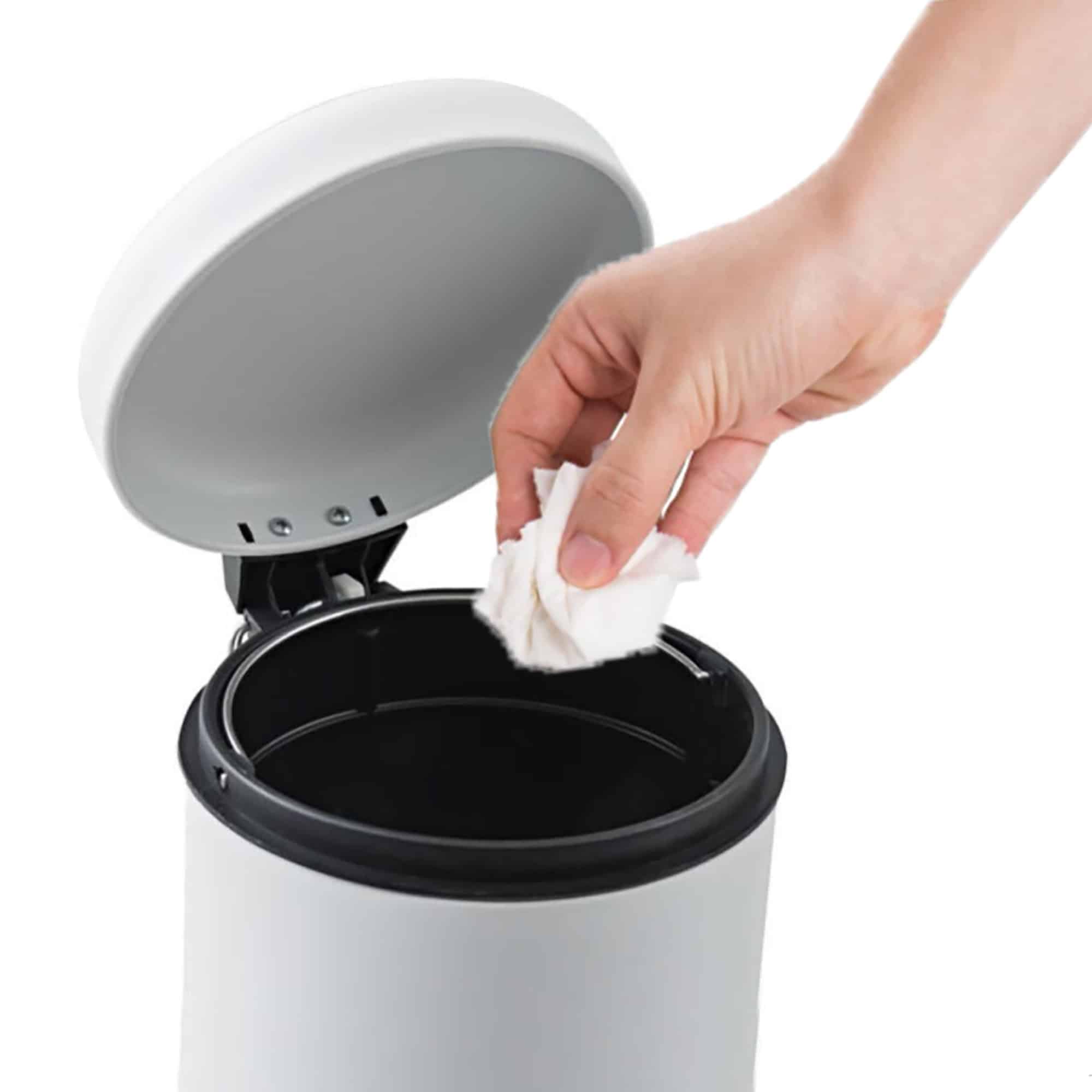 evideco-poubelle-salle-de-bain-m-tal-blanc-3-litres image 5
