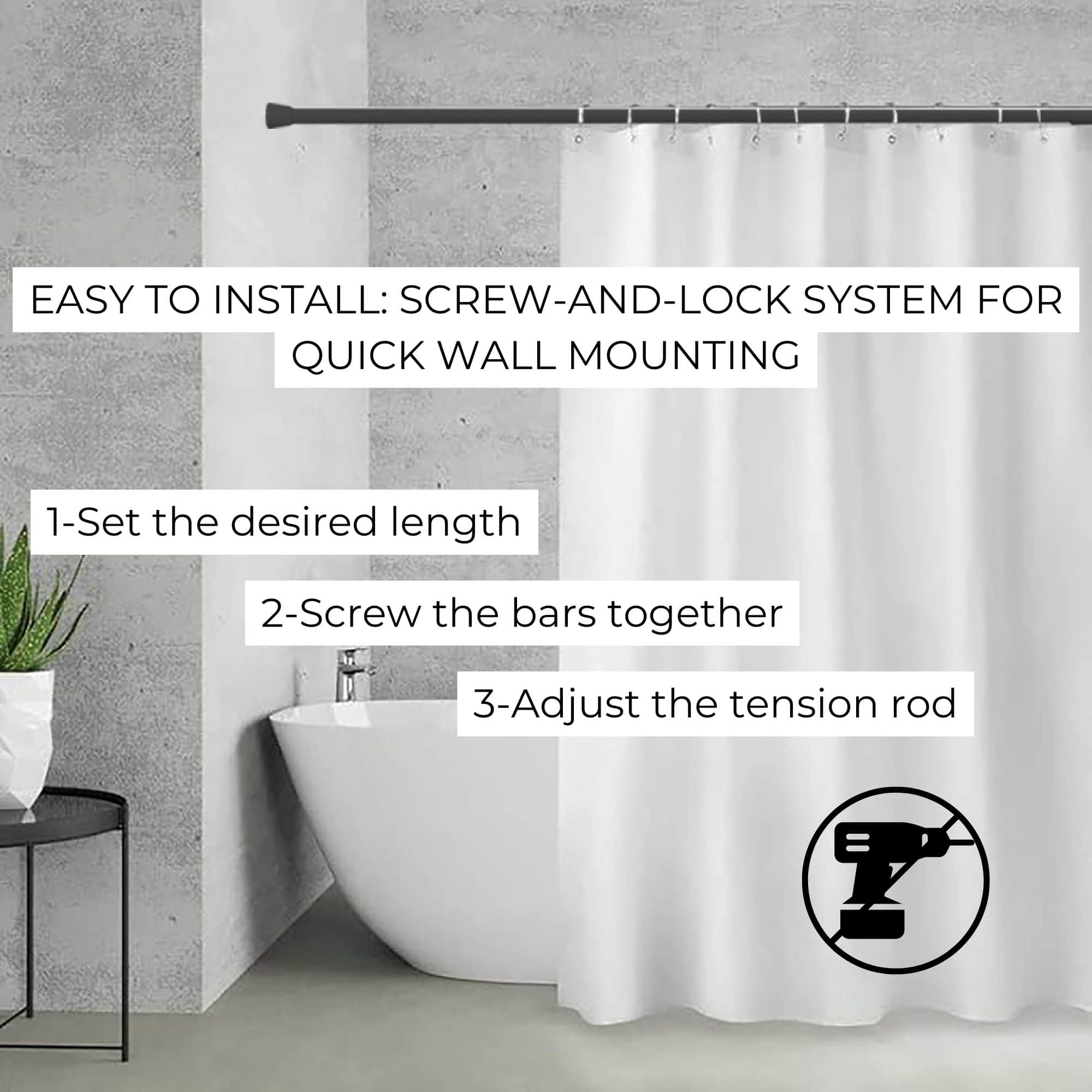 evideco-home-accessories-tringle-douche-noire-extensible-sans-per-age image 4