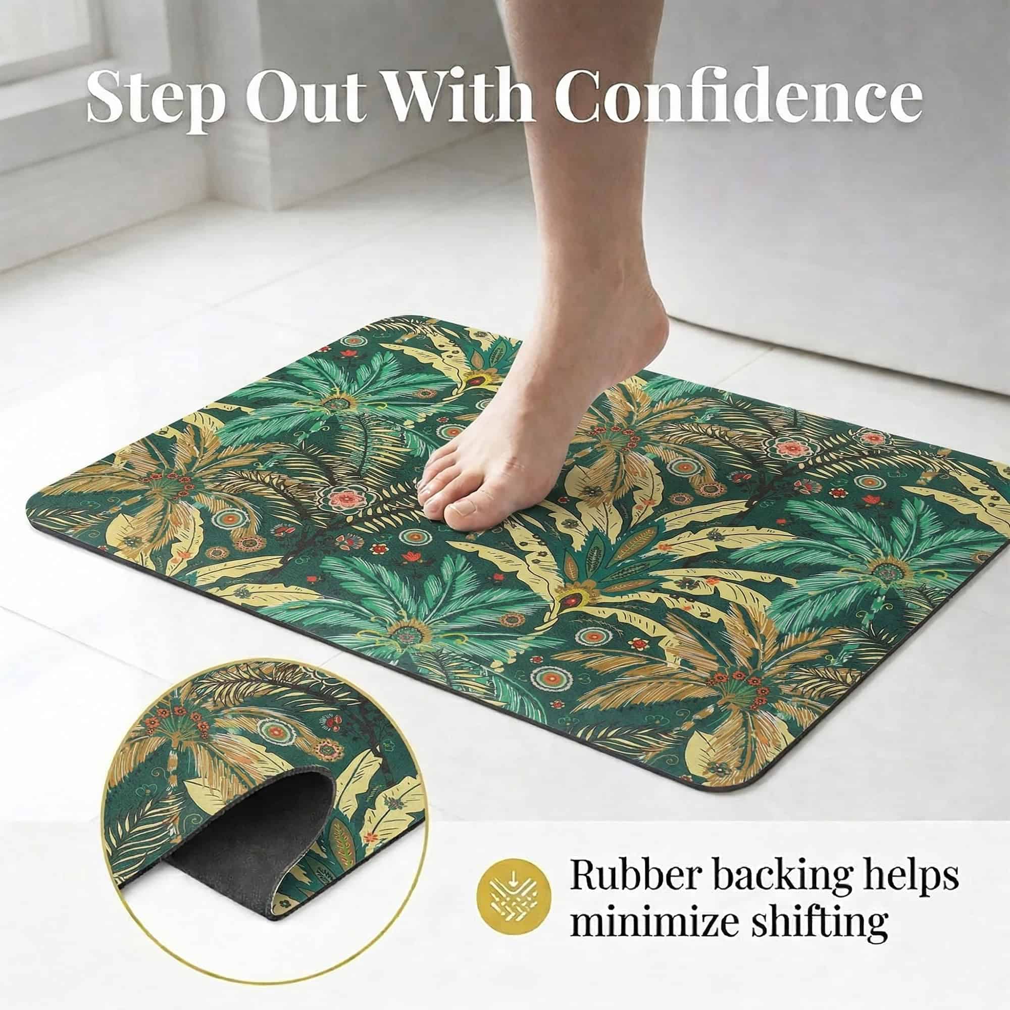evideco-bathroom-mats-jungle-bloom-tapis-bain-61x46-absorbant image 3
