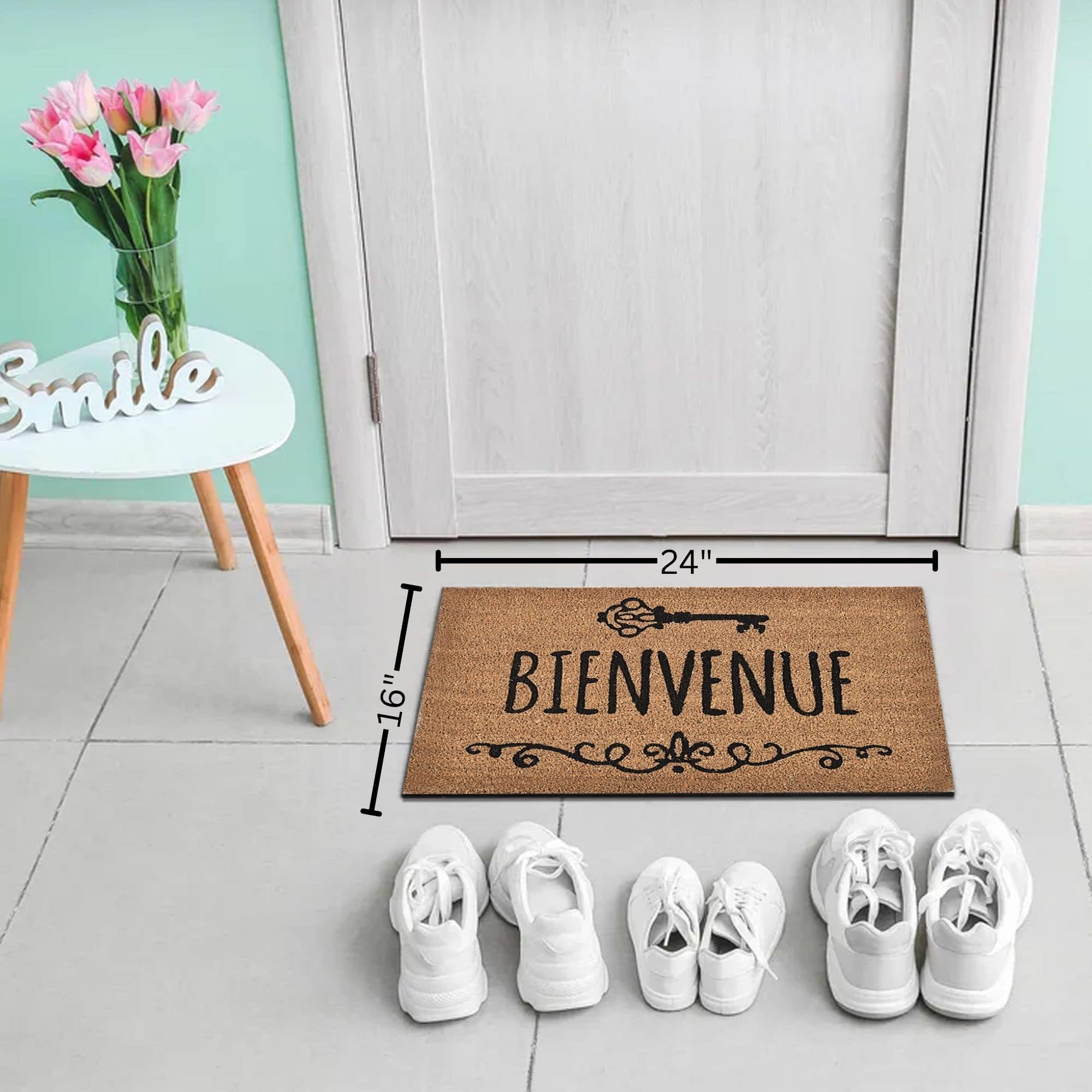 evideco-paillasson-bienvenue-fibre-coco-naturel-61x41-cm image 3