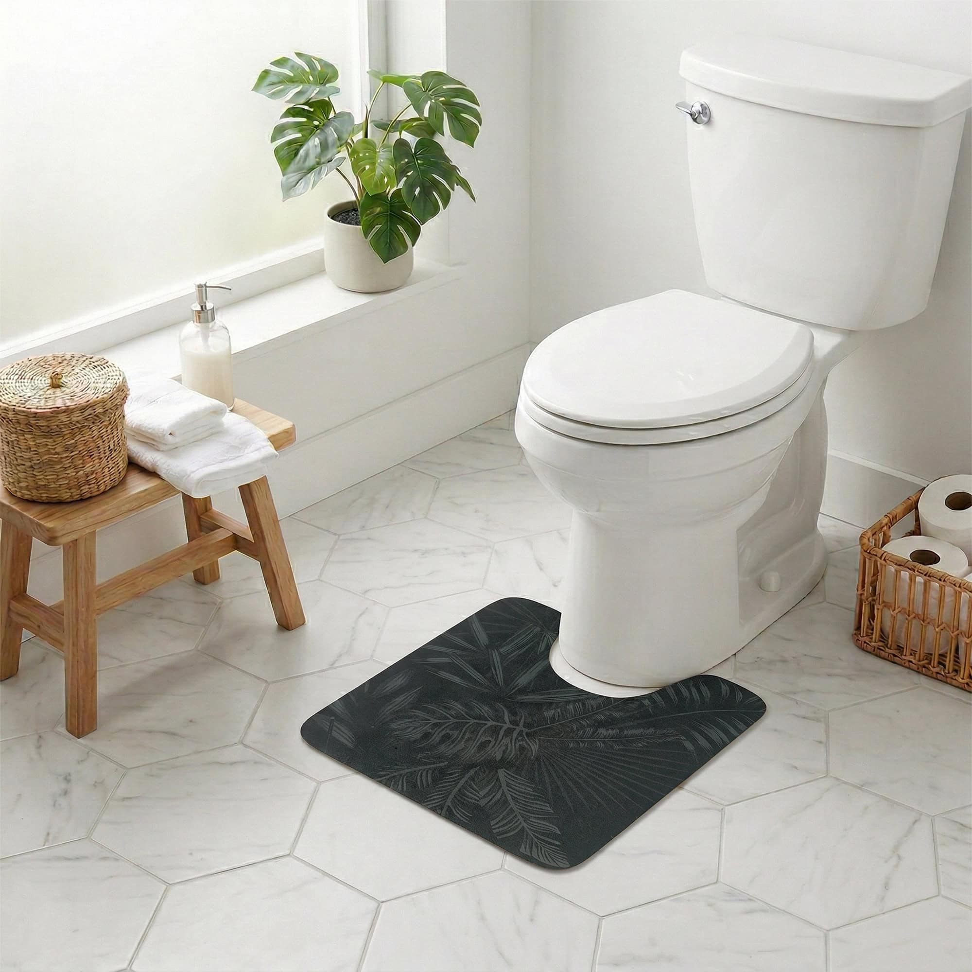 evideco-tropical-night-tapis-contour-wc-vert-50x45-cm image 1