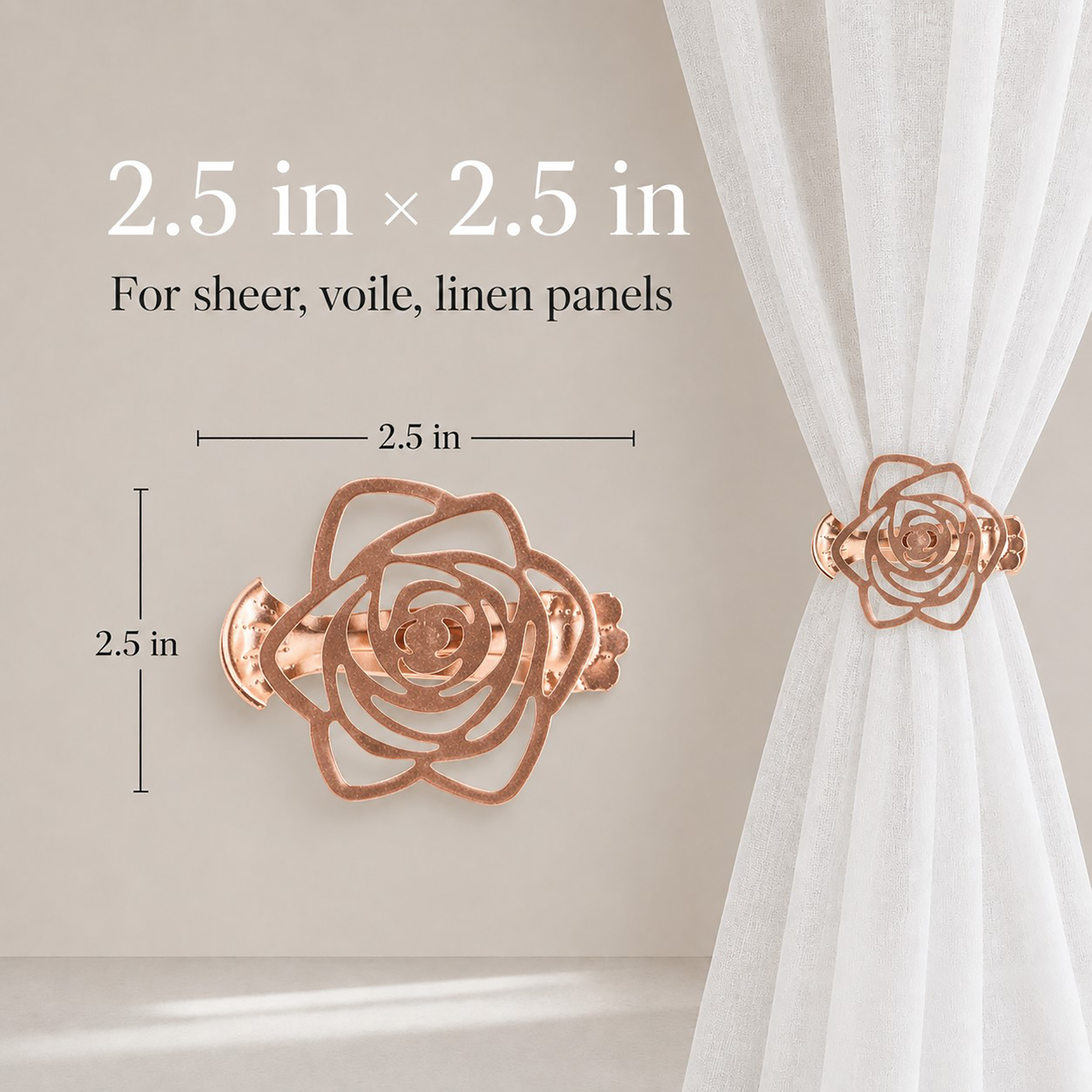 evideco-home-accessories-pinces-rideaux-rose-cuivre-lot-de-2 image 5