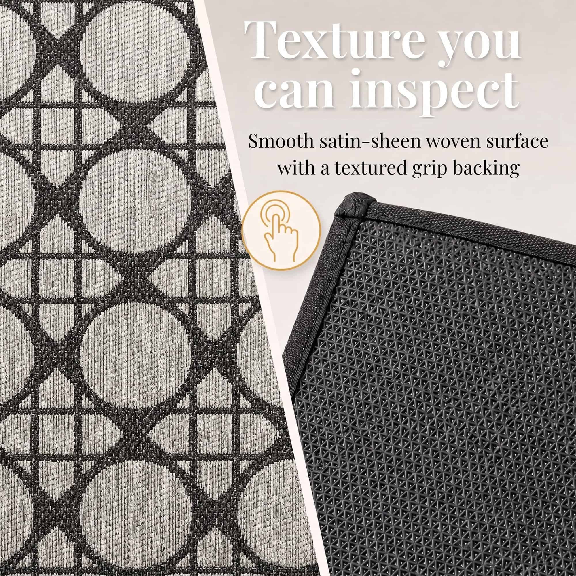 evideco-circles-gray-tapis-cuisine-20x32-20x48-gris image 2