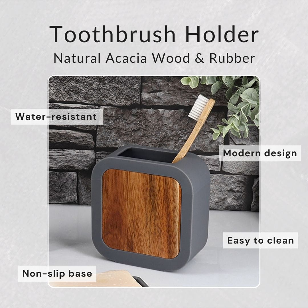 evideco-bathroom-accessories-porte-brosse-dents-gris-acacia image 4