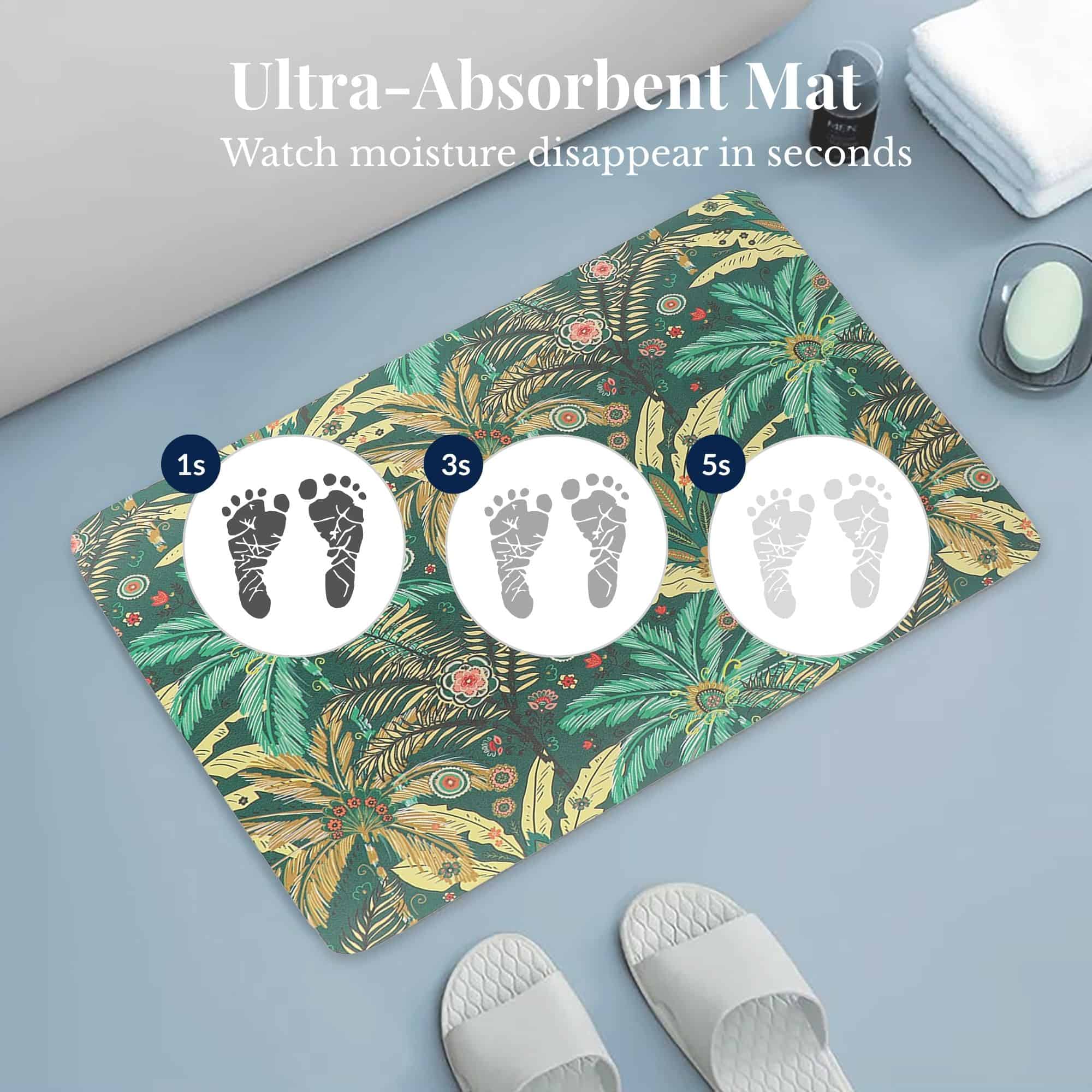 evideco-bathroom-mats-jungle-bloom-tapis-bain-61x46-absorbant image 4