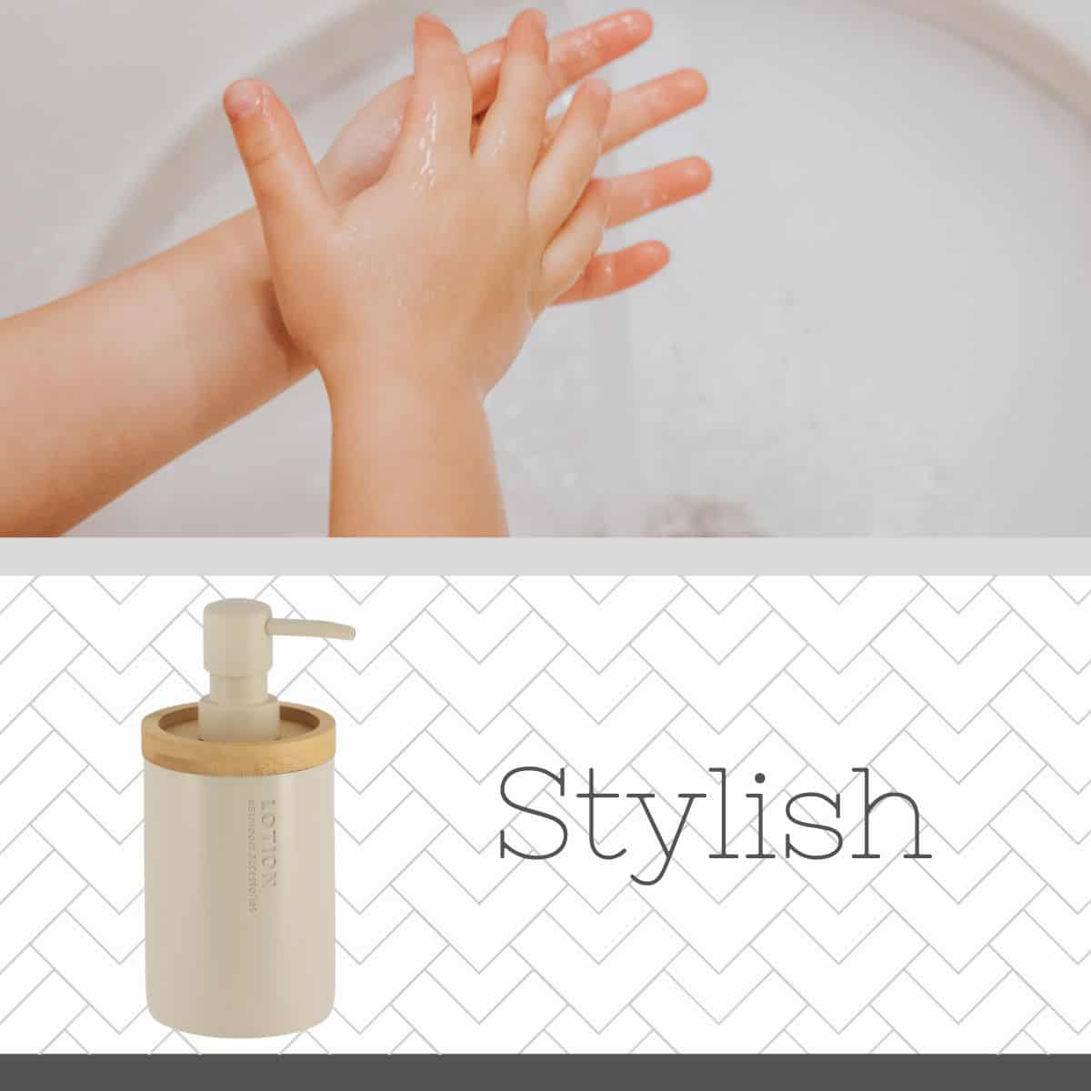 evideco-matte-beige-distributeur-savon-beige-bambou image 5