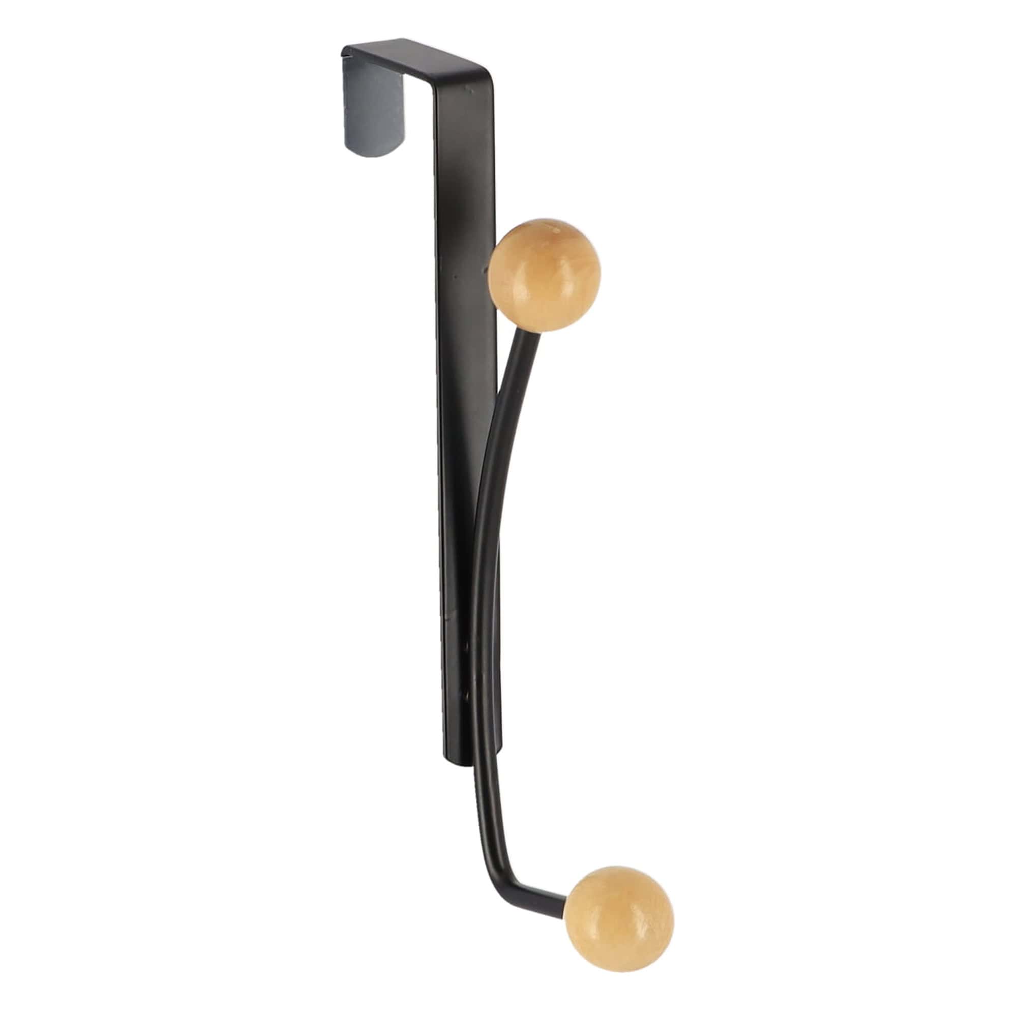 evideco-bathroom-storage-pat-re-de-porte-double-noire-bois image 8