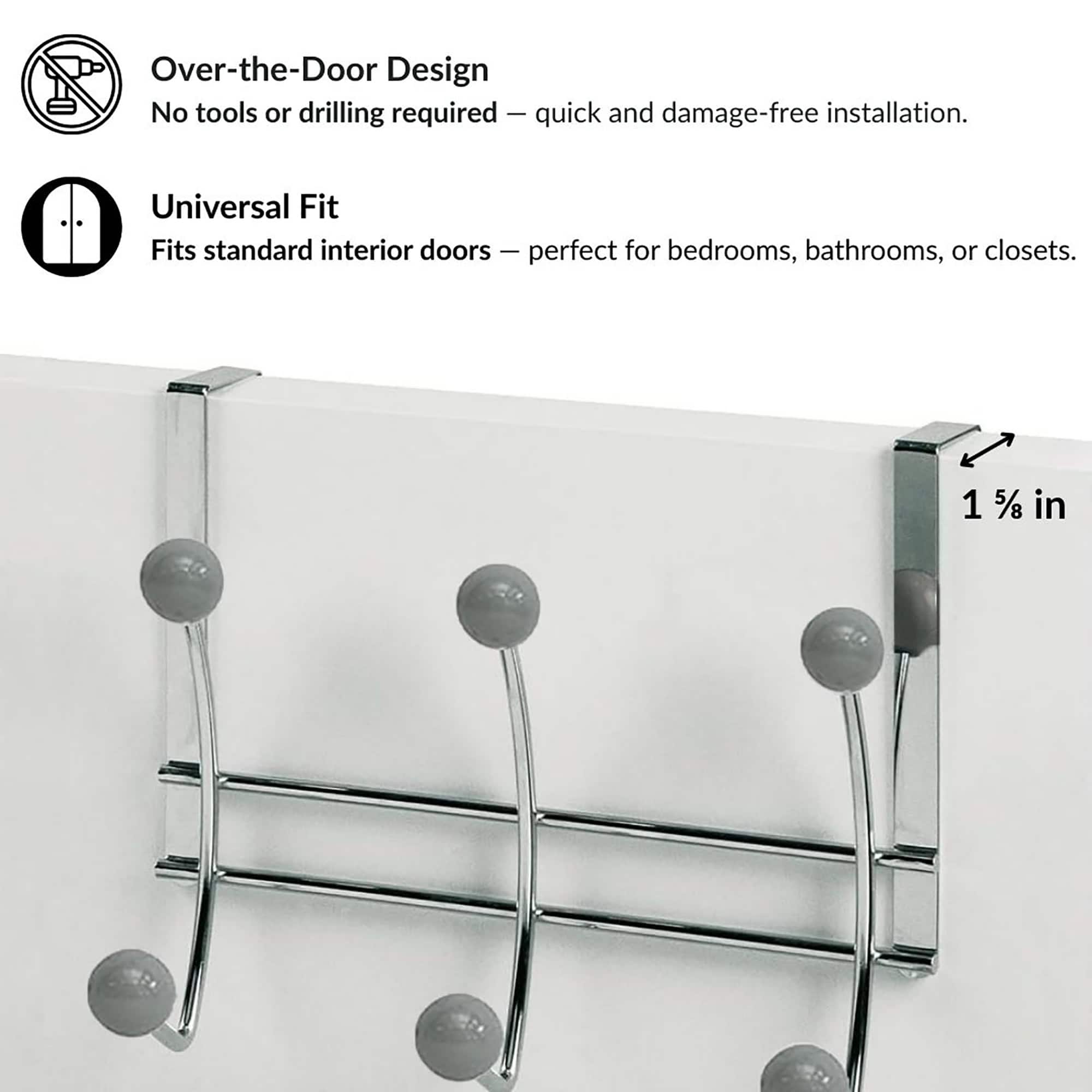 evideco-pat-re-de-porte-chrome-6-boules-grises-porte-serviettes image 5