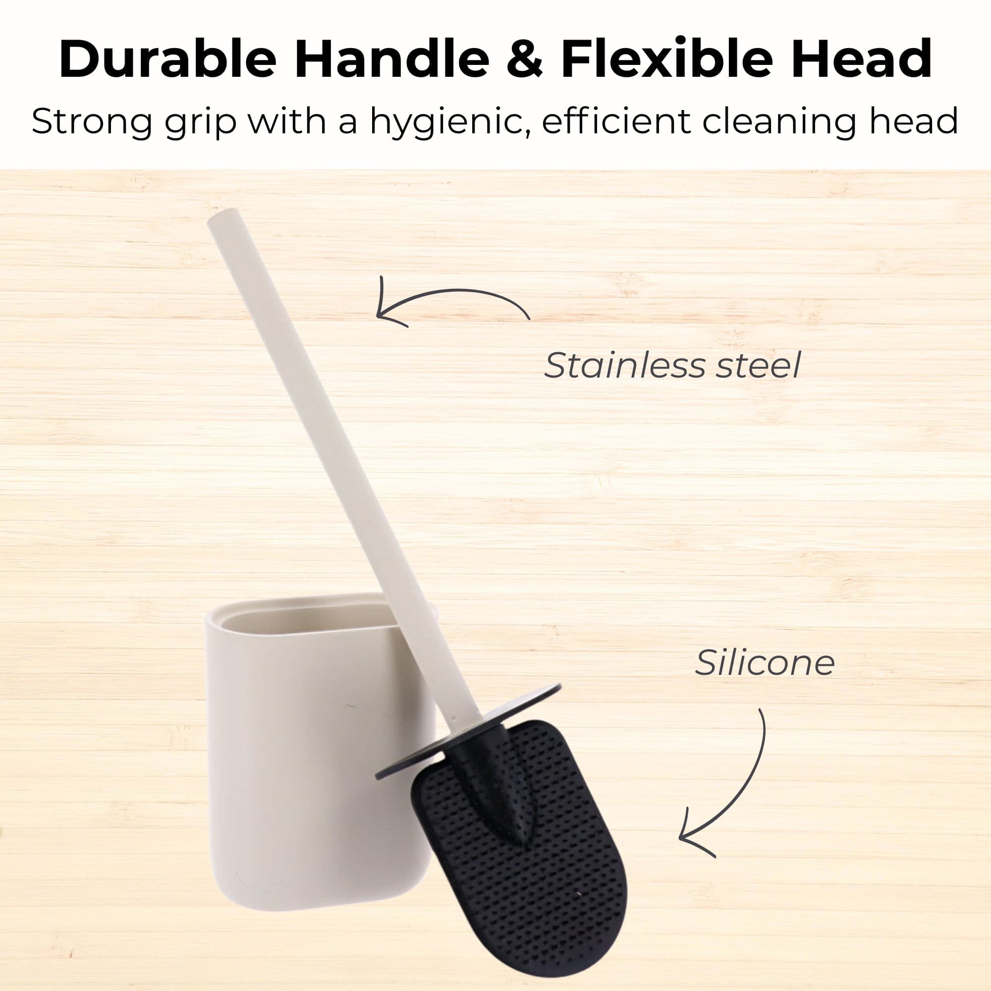 evideco-brosse-wc-beige-ovale-silicone-inox-avec-support image 5