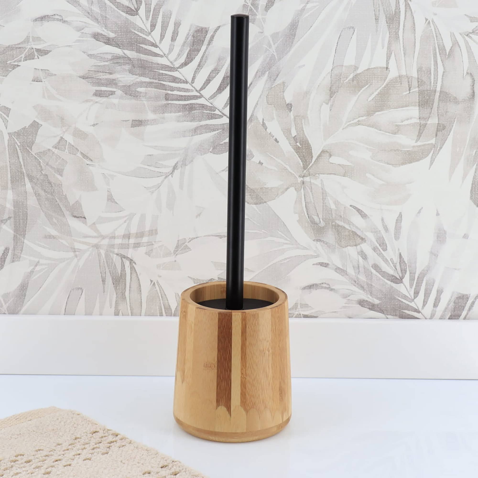 evideco-brosse-wc-bambou-support-manche-noir image 7