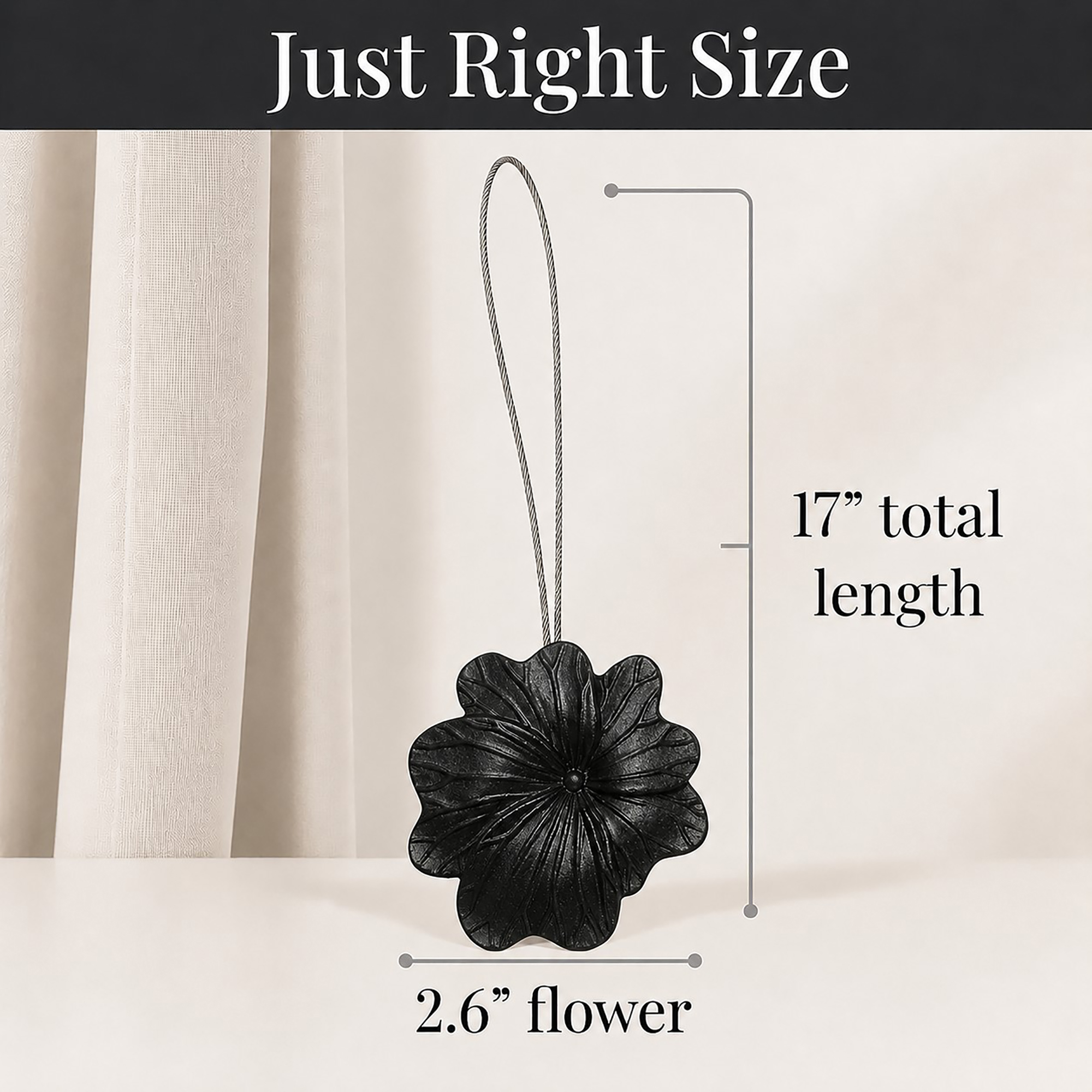 evideco-embrasse-rideau-magn-tique-fleur-noire-mate-r-sine image 6