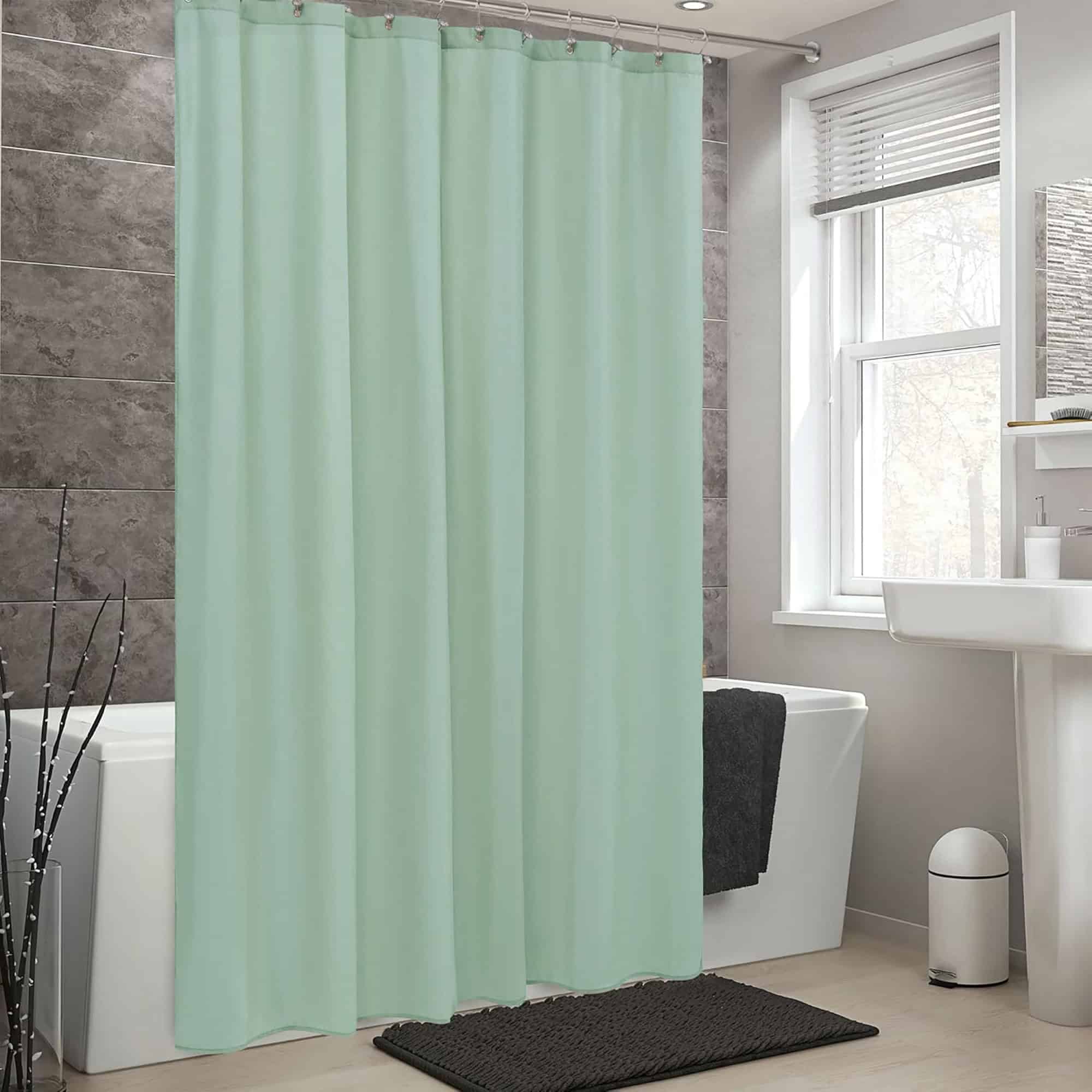 evideco-doublure-rideau-douche-vert-amande-71x79-extra-long image 6