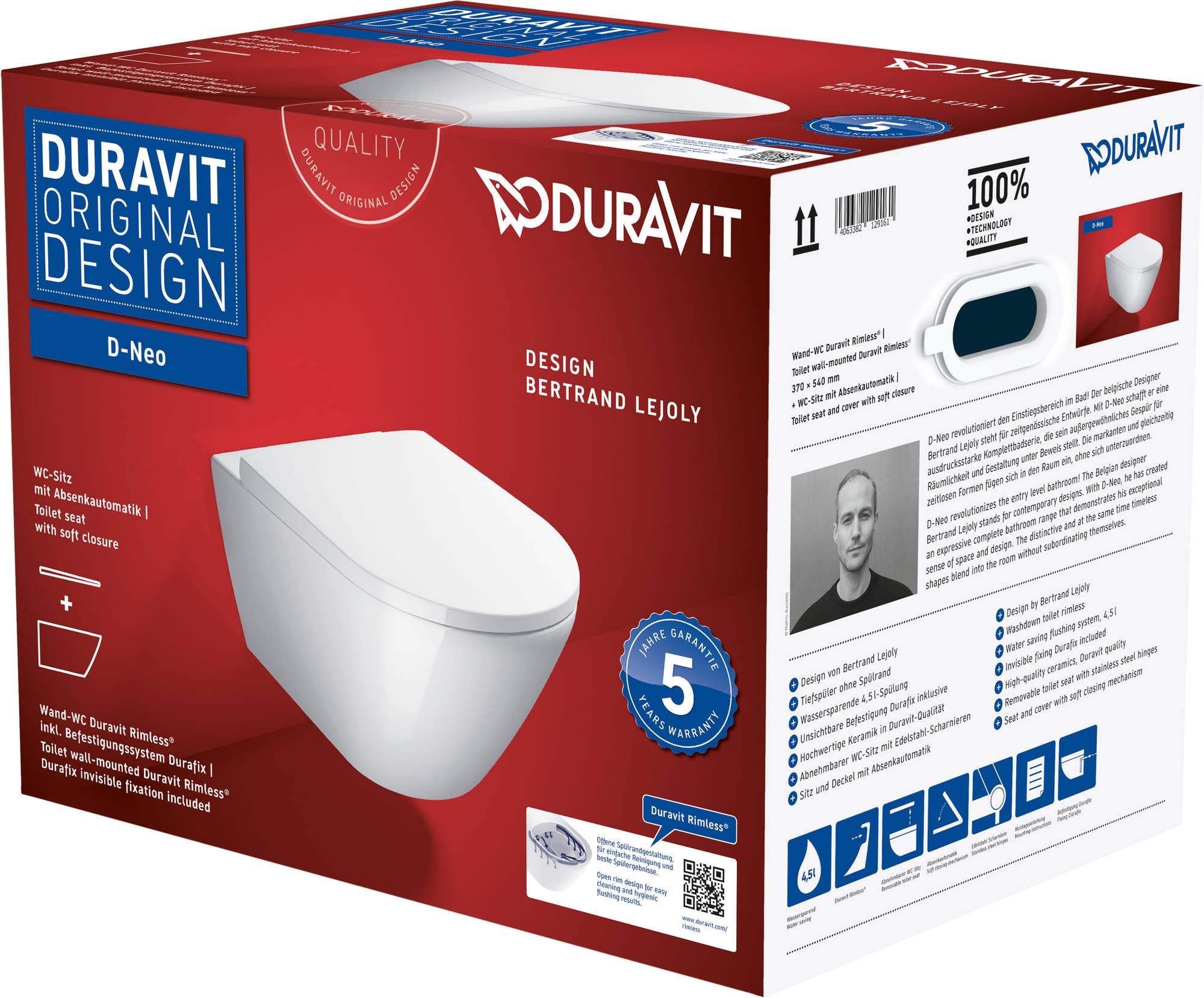 duravit-d-neo-wc-suspendu-blanc-fixation-invisible-45770900a1 image 2
