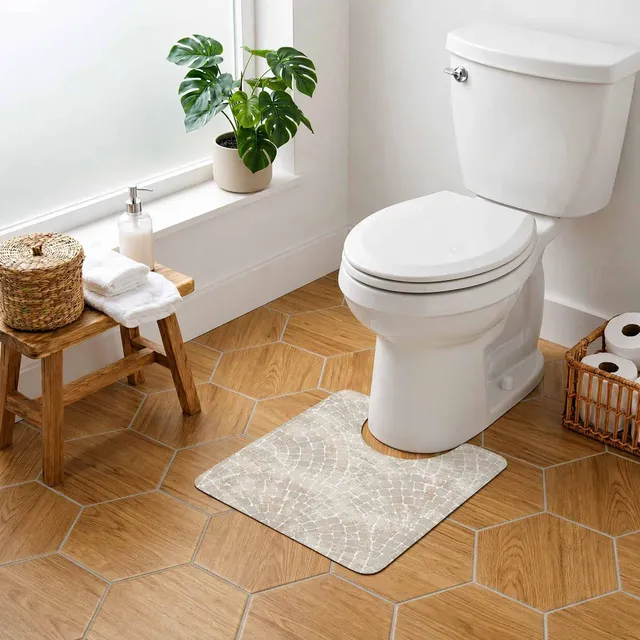 evideco-mosa-que-tapis-contour-wc-pierre-45x50-cm image 1
