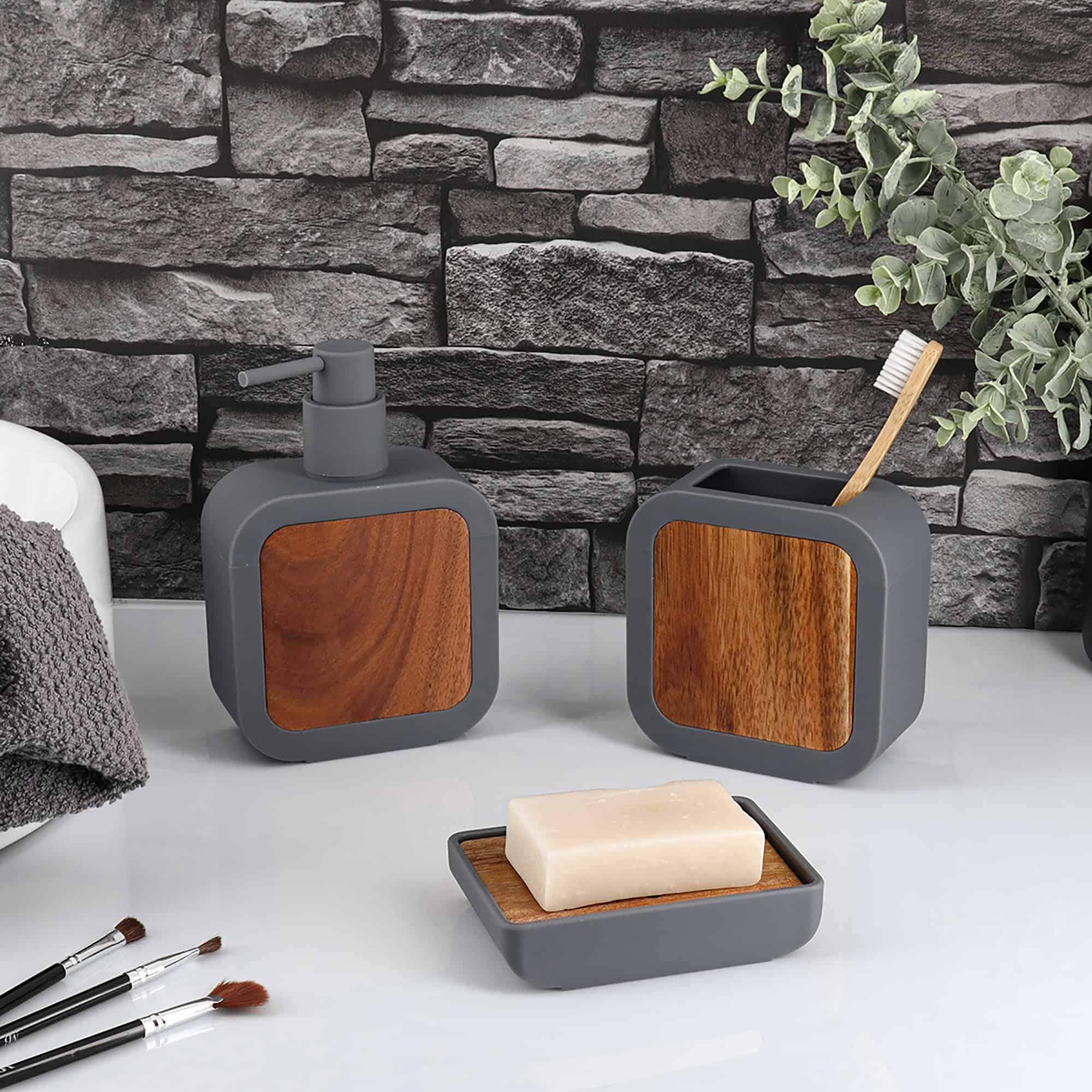 evideco-bathroom-accessories-porte-brosse-dents-gris-acacia image 3