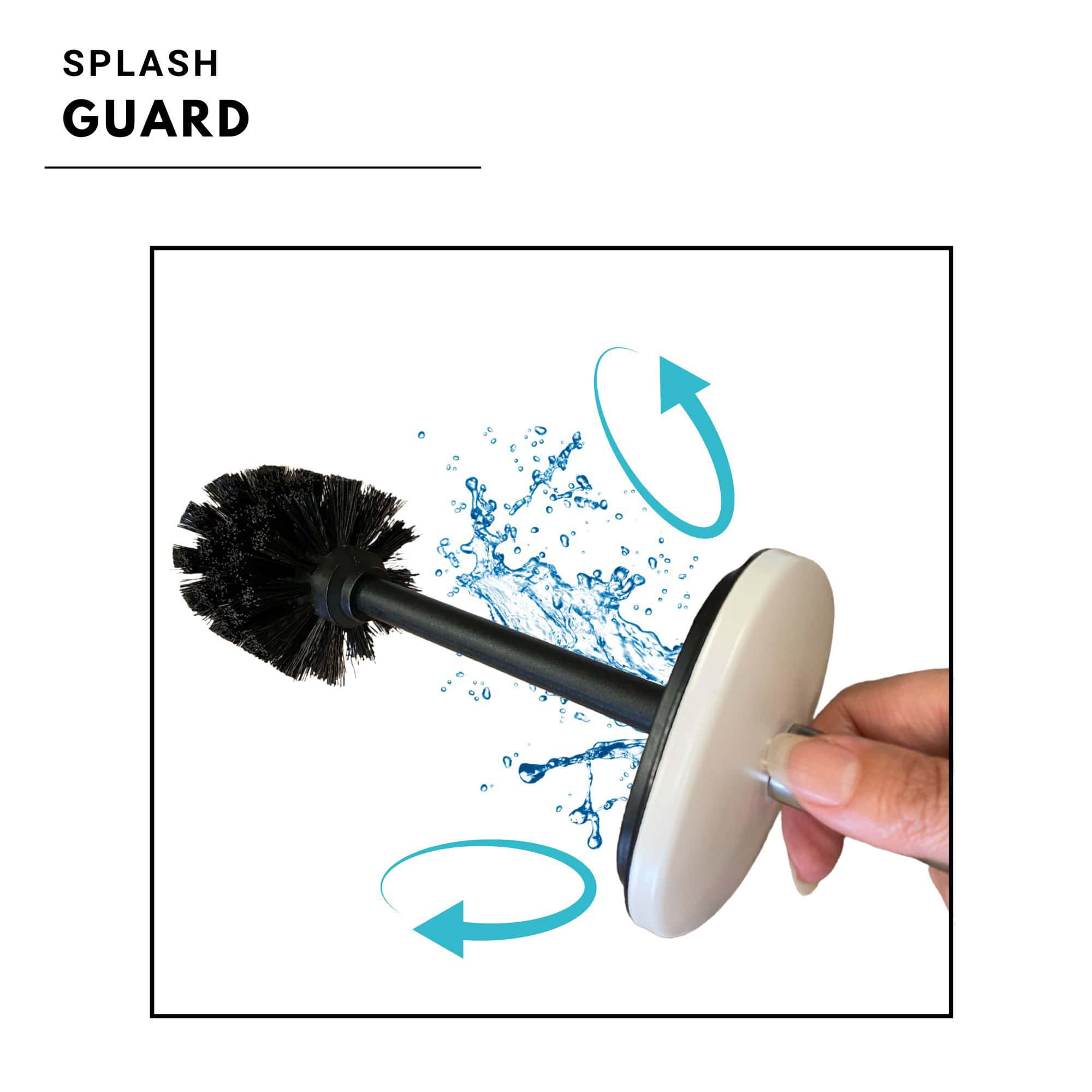 evideco-square-white-brosse-wc-m-tal-blanc-carr-anti-claboussure image 4