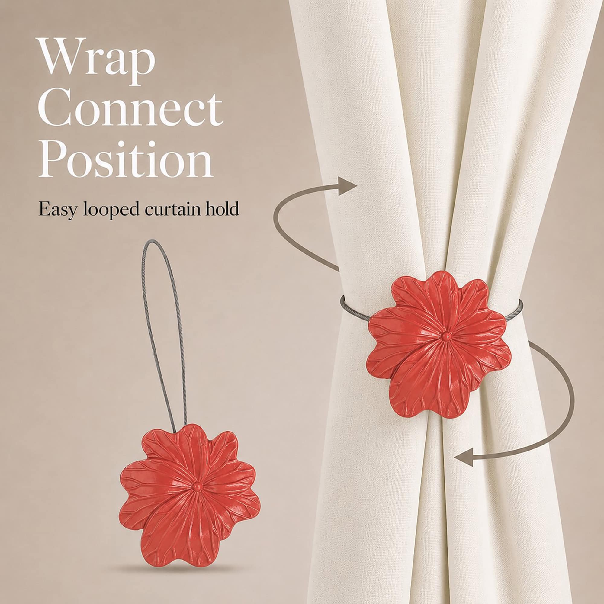 evideco-home-accessories-embrasse-rideau-fleur-terracotta-r-sine image 4