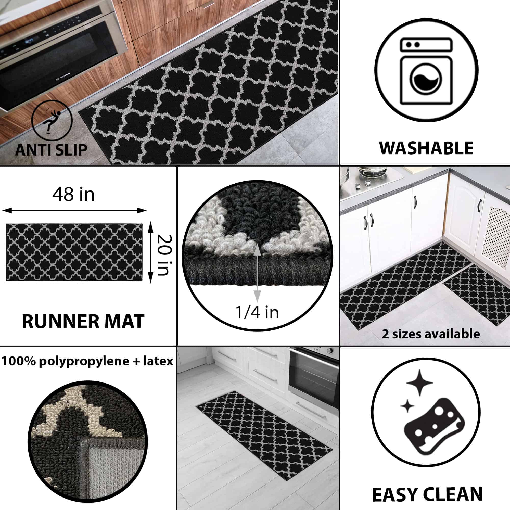 evideco-home-accessories-tapis-cuisine-arabesque-noir-gris-122x51cm image 3