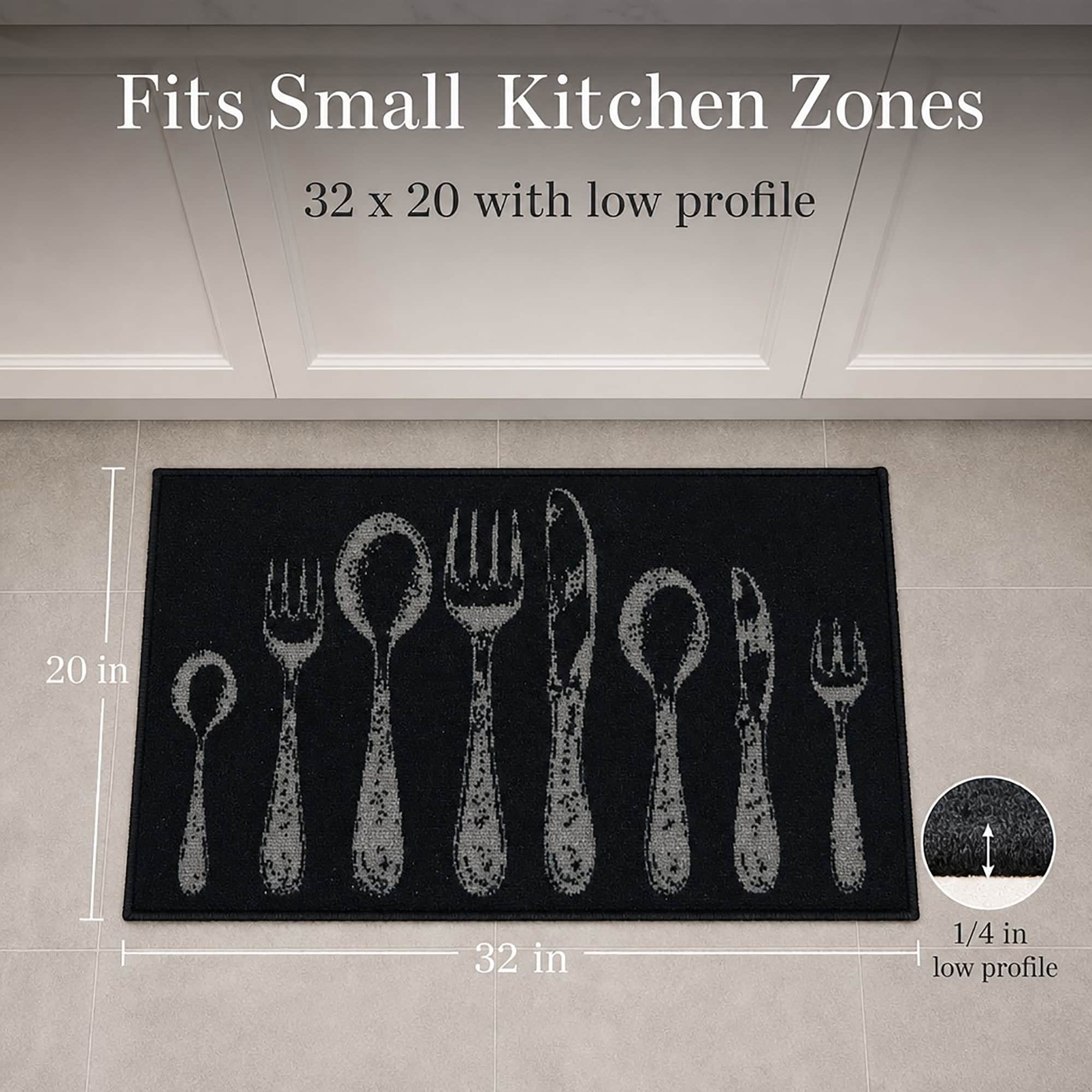evideco-home-accessories-tapis-cuisine-noir-couverts-effet-laine-81x51cm image 3